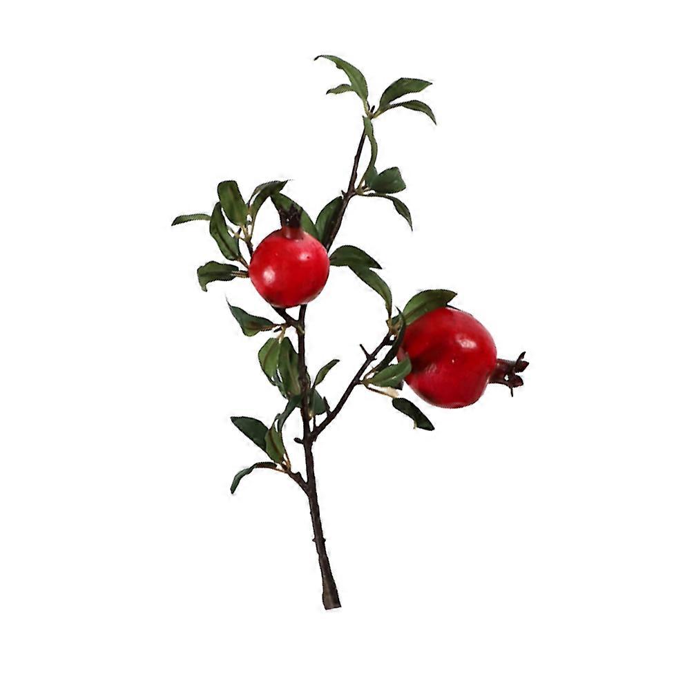Fake Pomegranate Beautiful Decorative Pomegranate Bouquet for Party Home Wedding (2pcs Red Balausta Pattern)