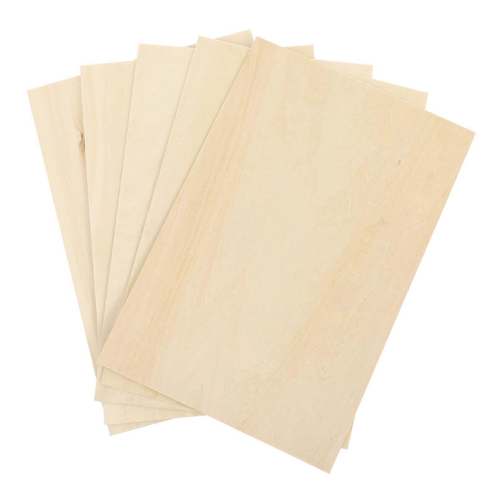 Beige Blank Wood Pieces for Drawing Use Safe and Durable Synthetic Material 5 Pieces