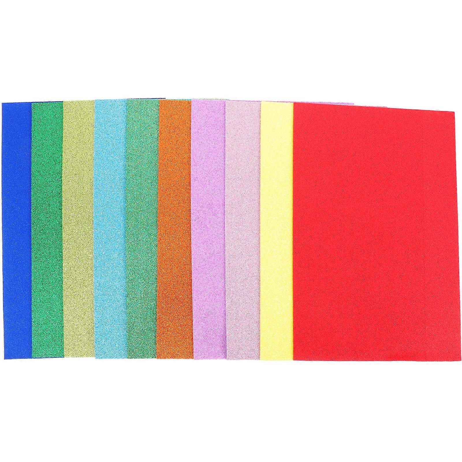 Sparkly Craft Paper Glitter Cardstock Paper Assorted Color 30x20cm Cuttable for Vinyl Cutters 10 Sheets