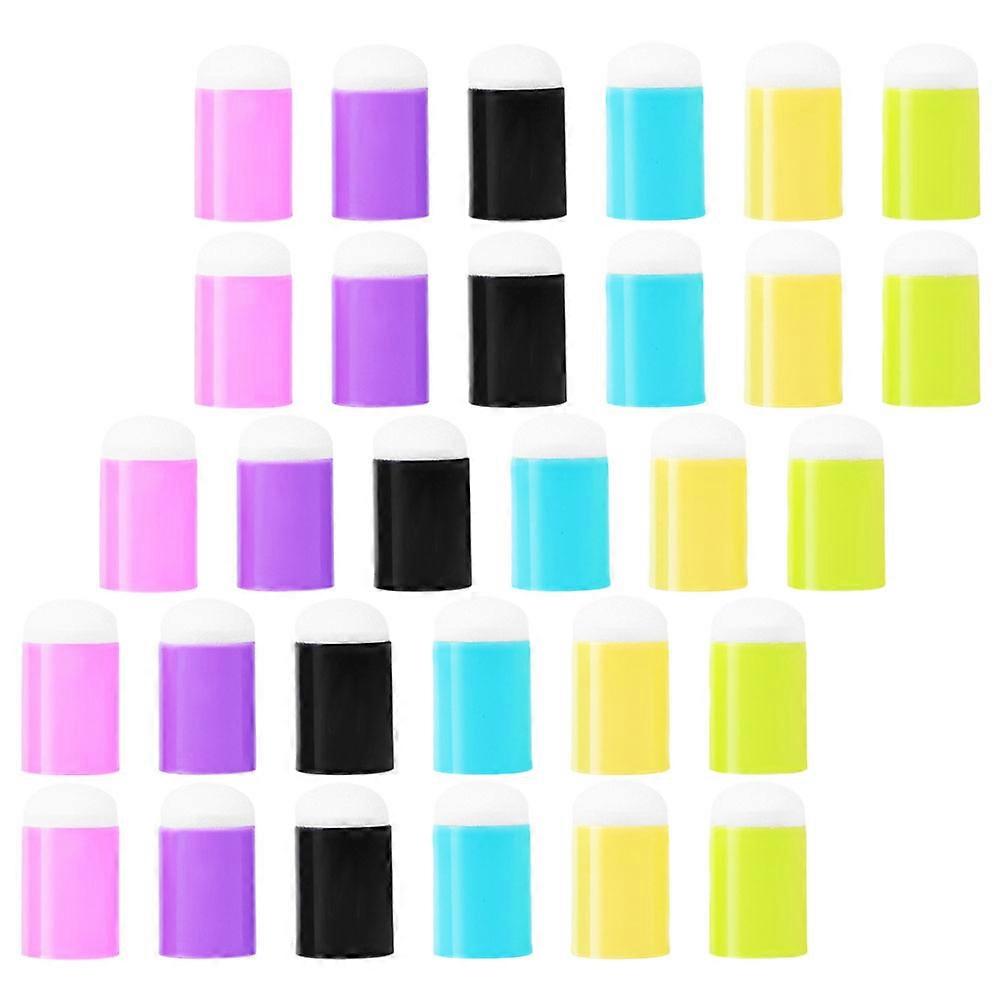 Finger Sponge Dauber for Painting and Crafting Assorted Color Gentle and Durable Plastic Sponge 30pcs