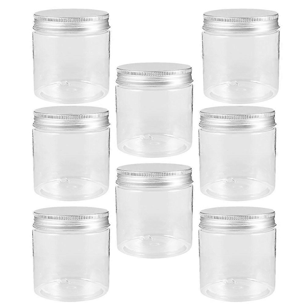 Reusable Jar with Aluminum Lid for Home Use Ideal for Spices Jams Honey Grey Color 8 Pieces