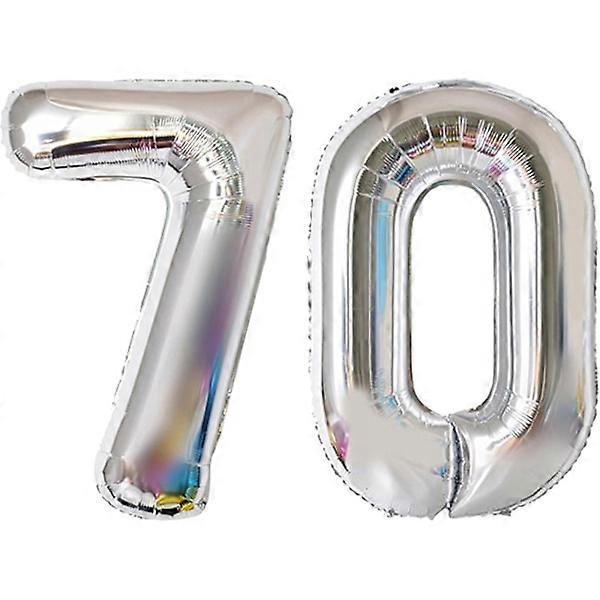 Number Balloons, Colorful Helium Balloons for Birthdays, Self-Inflating Number Balloons, Foil Balloons for Birthday Parties