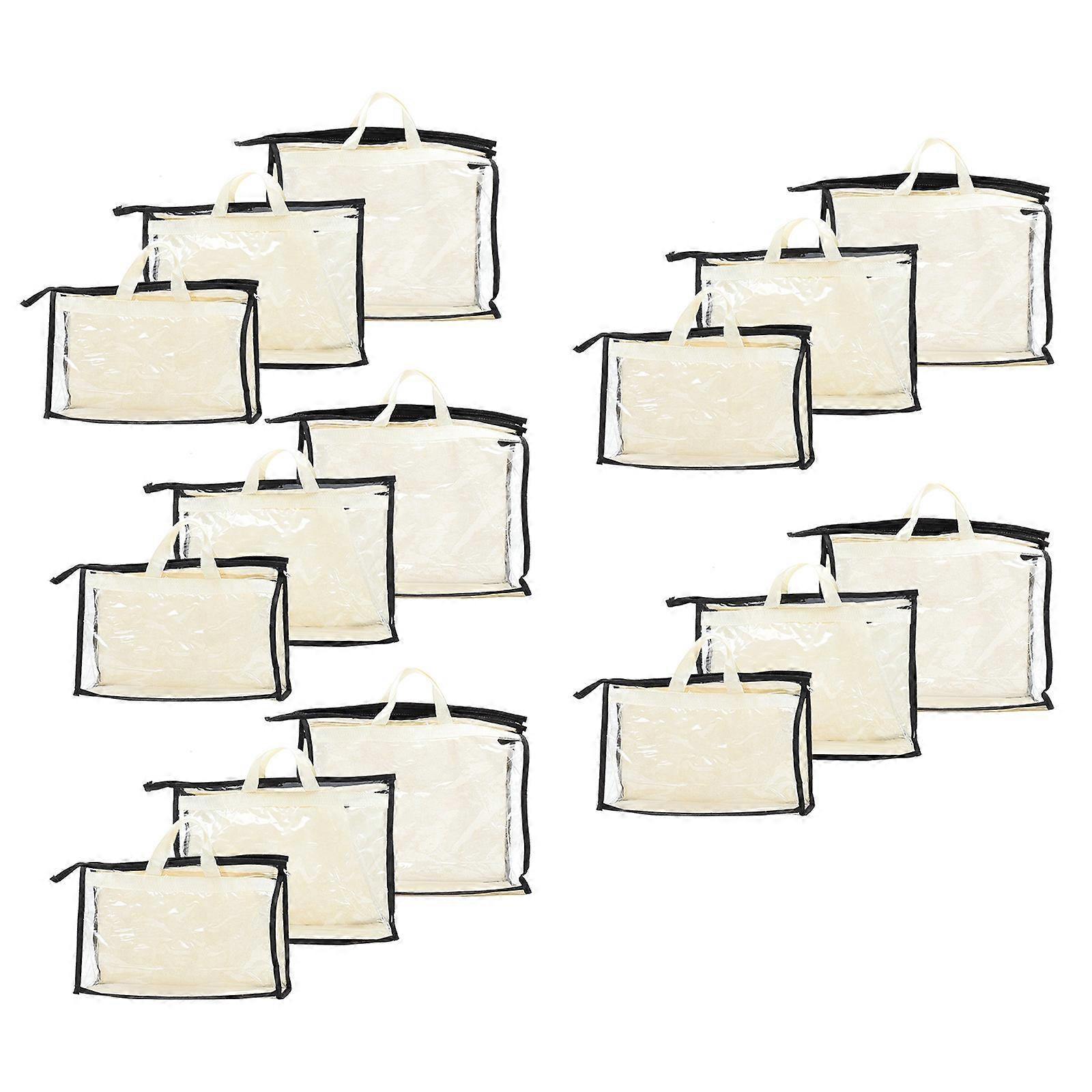 Transparent PVC Handbag Organizer for Storage with Good Sealing Performance and Dust Proof 15pcs