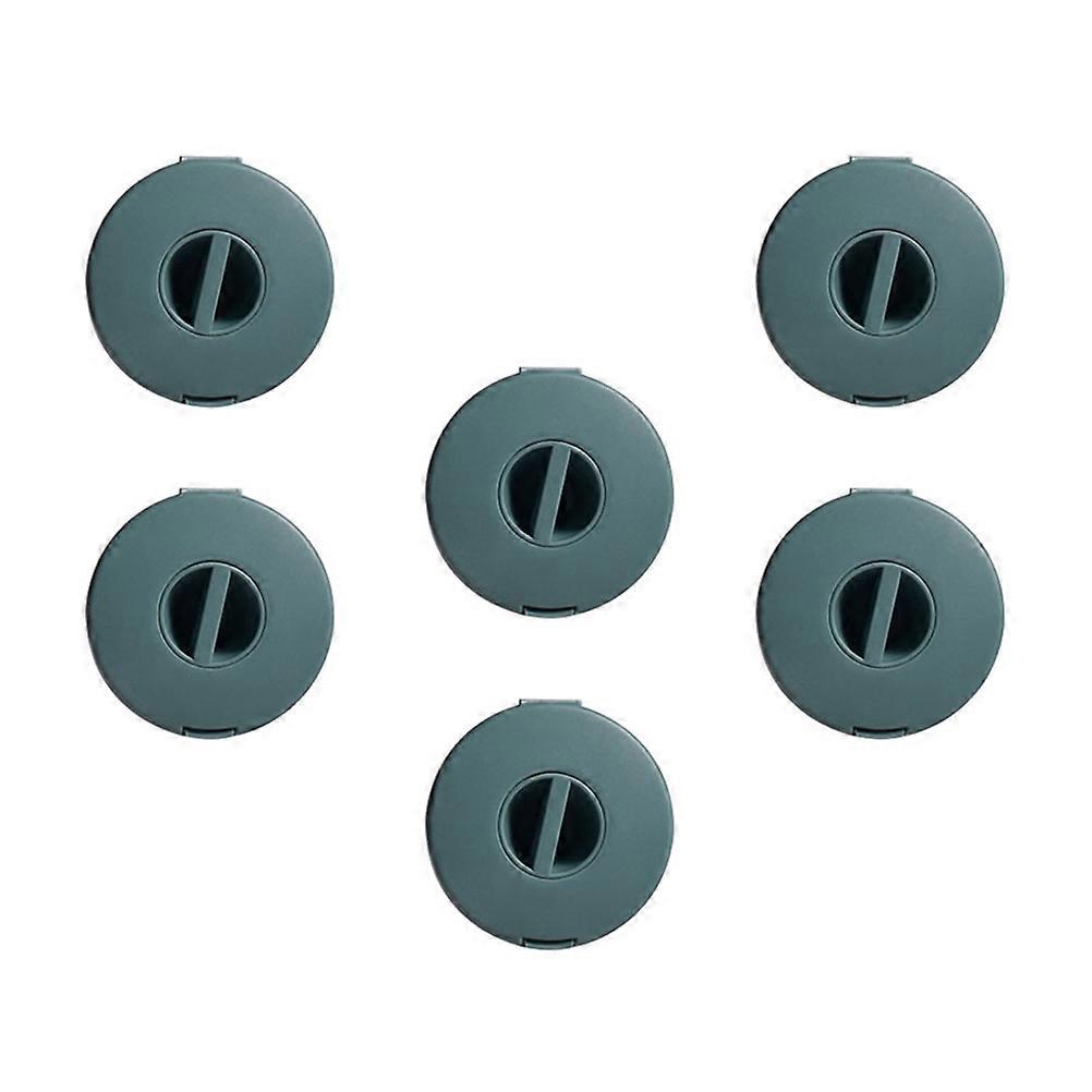 Blue Plastic Cable Winder Organizer for Desk with Durable Circular Design 6 Pieces Portable