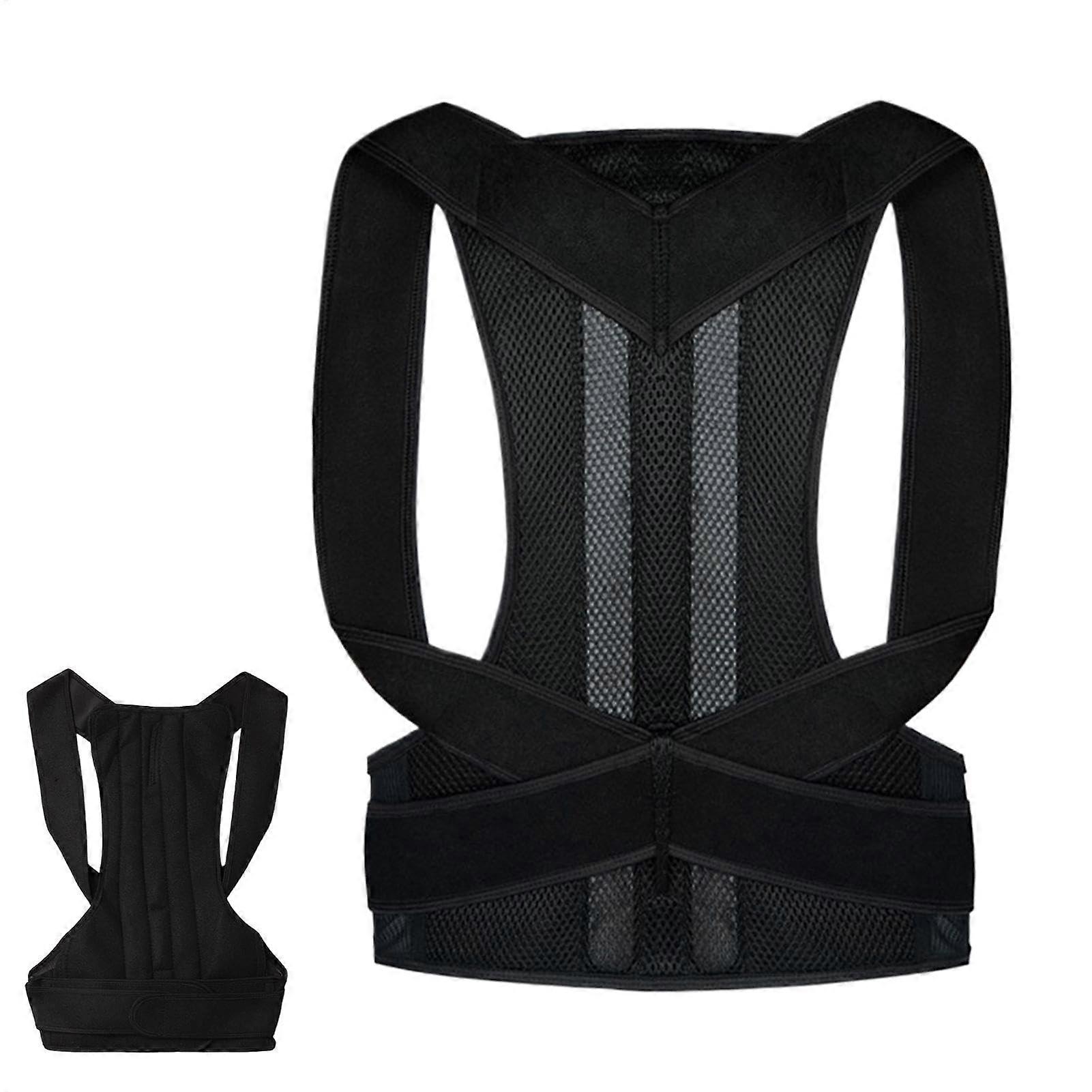 Posture correction, clavicle support brace  Adjustable back support, scoliosis correction, back pain relief XL