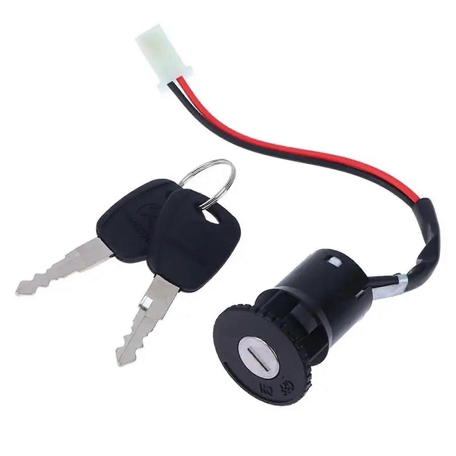 Ignition switch with 2 keys for electric scooter ATV quad bike