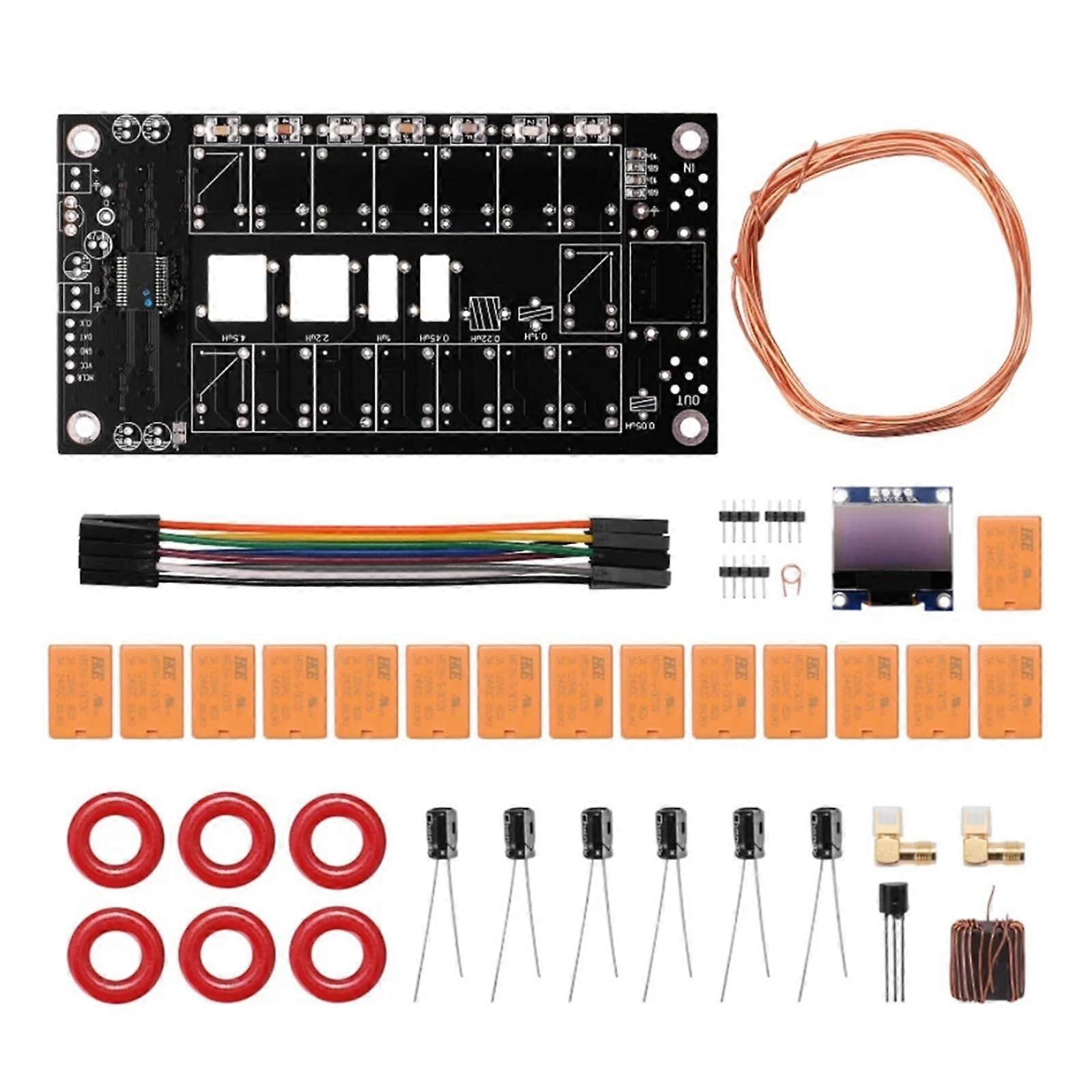 Antenna tuner, 1.8–50 MHz, automatic OLED, DIY kit. Easy to use.