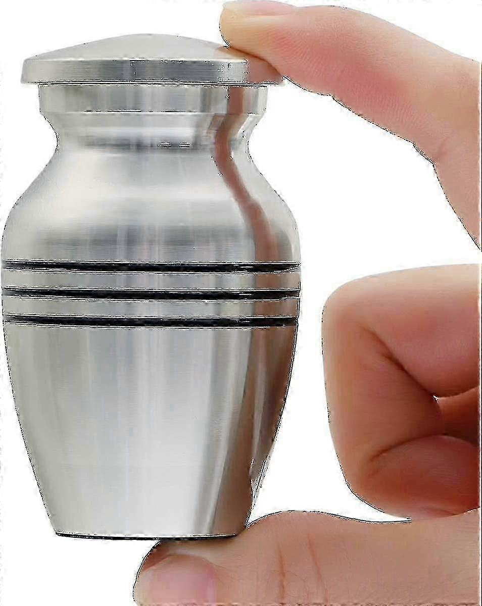 Small Keepsake Urn For Human Ashes Or Pet Ashes, Hard Metal Cremation Urn, Mini Funeral Urn