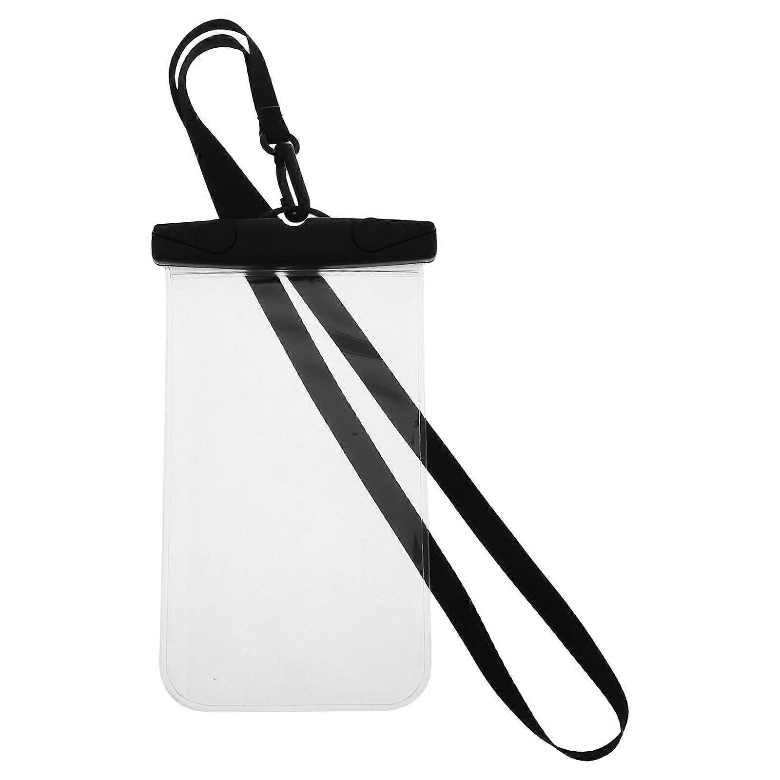 Waterproof Pouch For Beach Activities Mobile Phone Case Black Compatible With Touchscreen 1Set