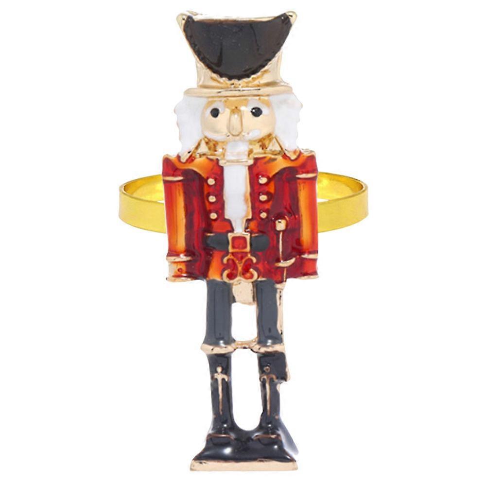 Multi Color Nutcracker Napkin Buckle For Home Decor And Special Occasions 5.00X4.00X4.00cm 1Set