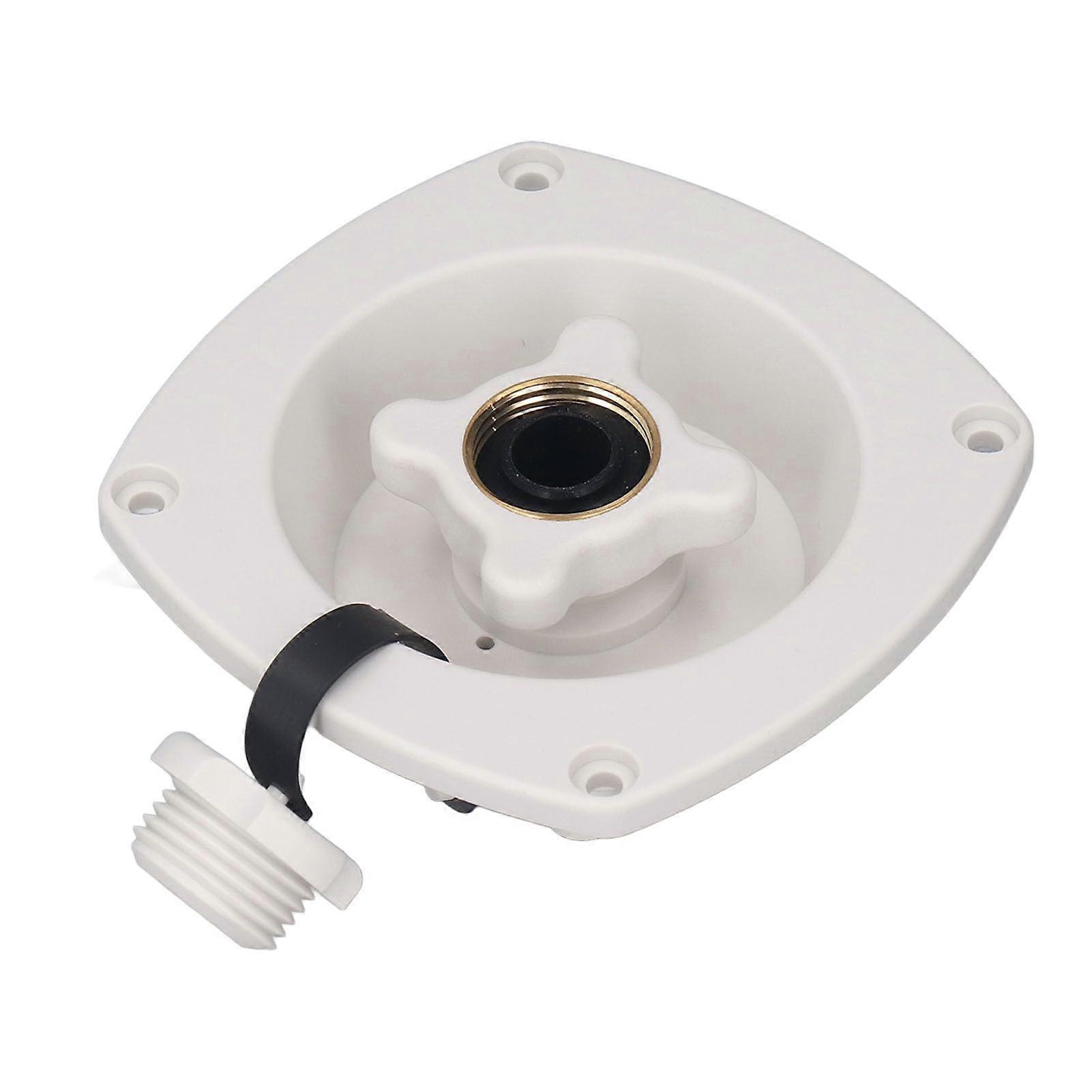RV Water Inlet with Pressure Regulation, Quick Connect Wall Mount, 85mm Opening, ABS Material, White, Compatible with Trailers and Boats