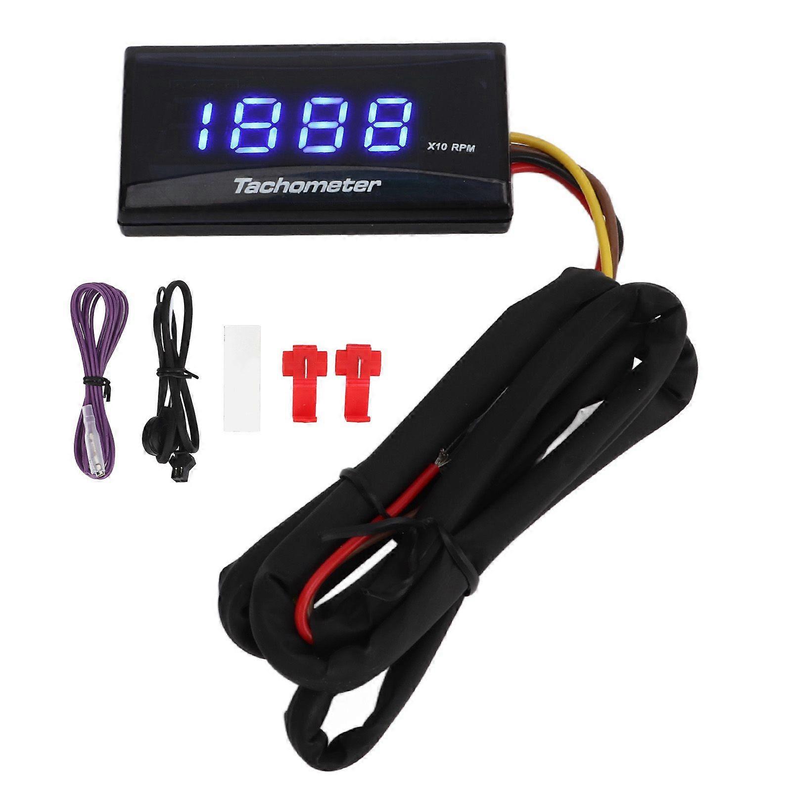 Ultra thin waterproof LCD tachometer for motorcycle DC 12V