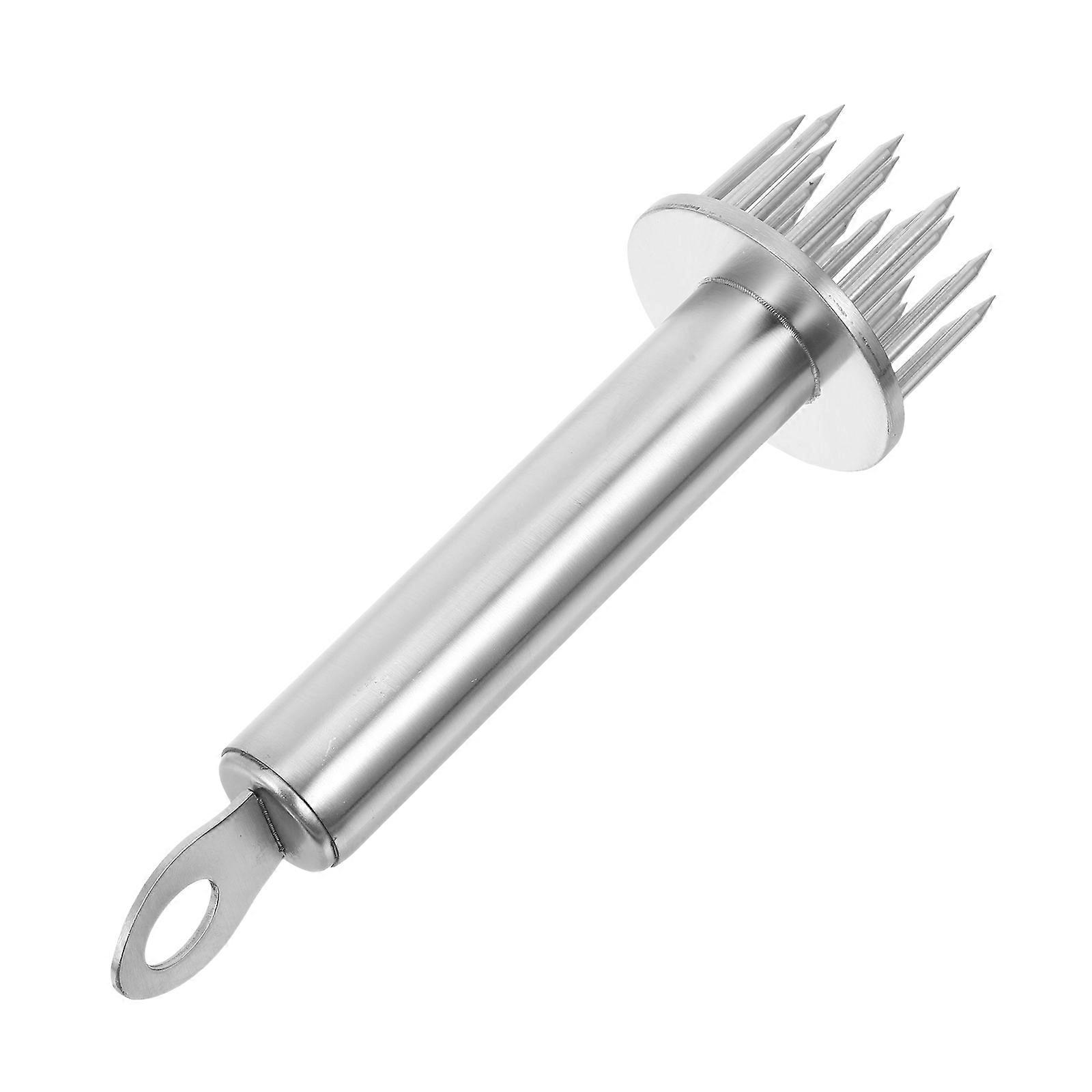 Stainless Steel Meat Tenderizer Tool for Kitchen Use Silver Efficient and Versatile 7.5 Inch