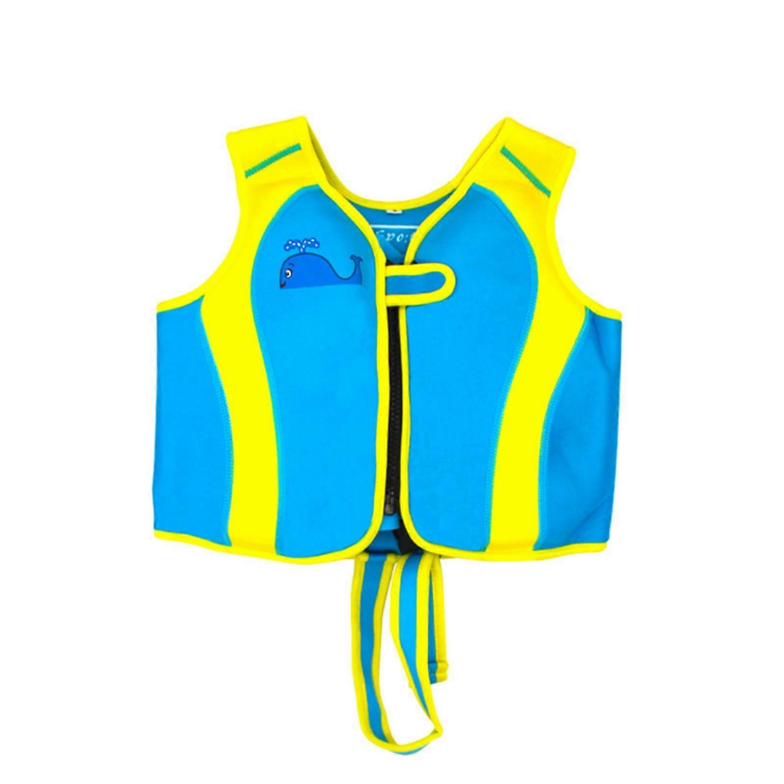 Swimming Vest Kids Life Jacket, Adjustable Safety Straps Swim Jacket Blue
