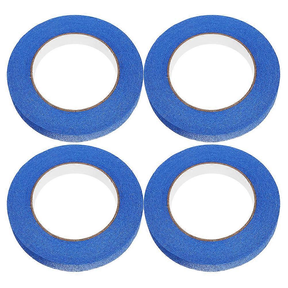 4 Rolls Automotive Paint Masking Tape, Crepe Paper Adhesive for Professional Finish, Strong Adhesion, No Residue, Ideal for DIY and Car Edges