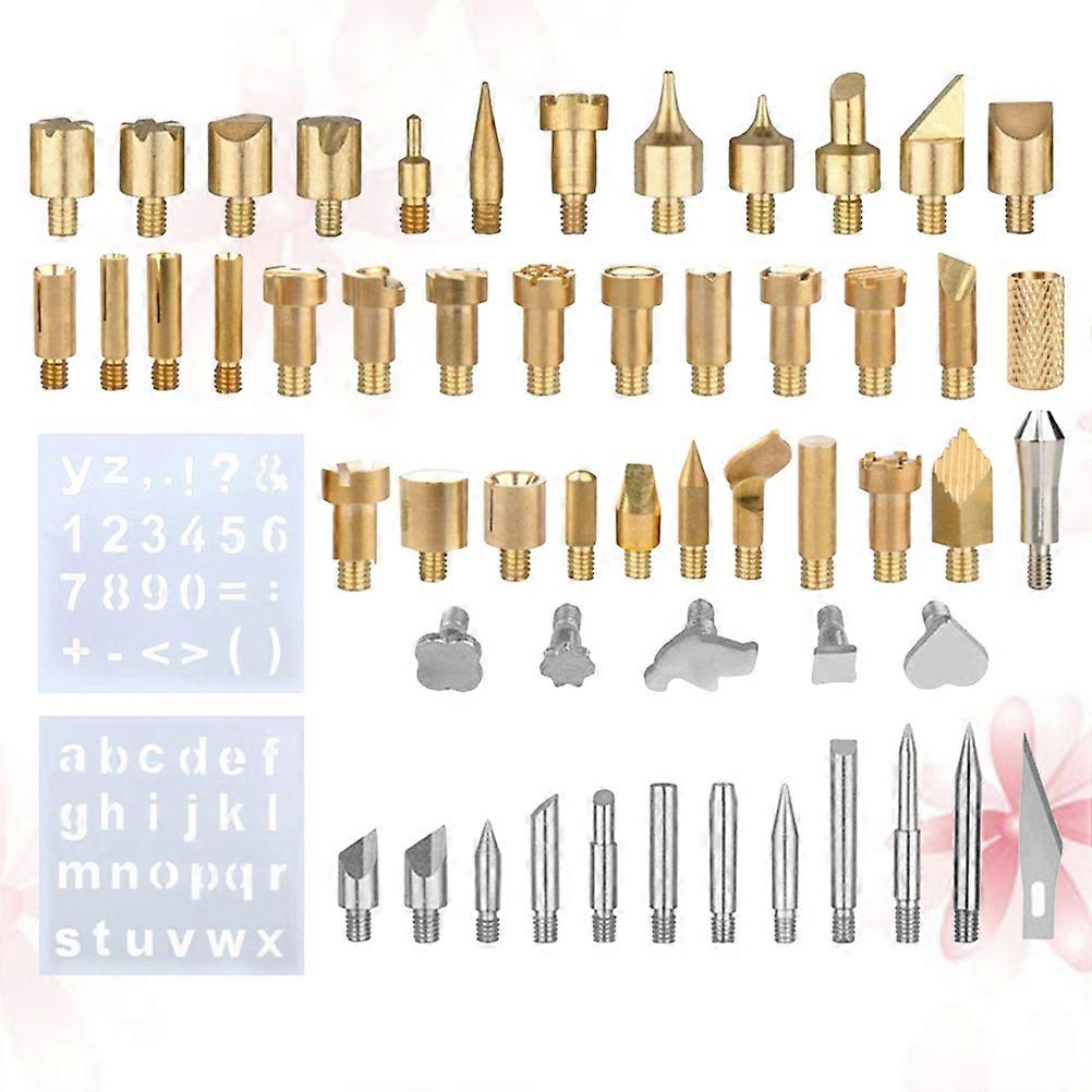 Wood Embossing Pen Tips for Made of Durable Metal with 54 Versatile Designs for Work