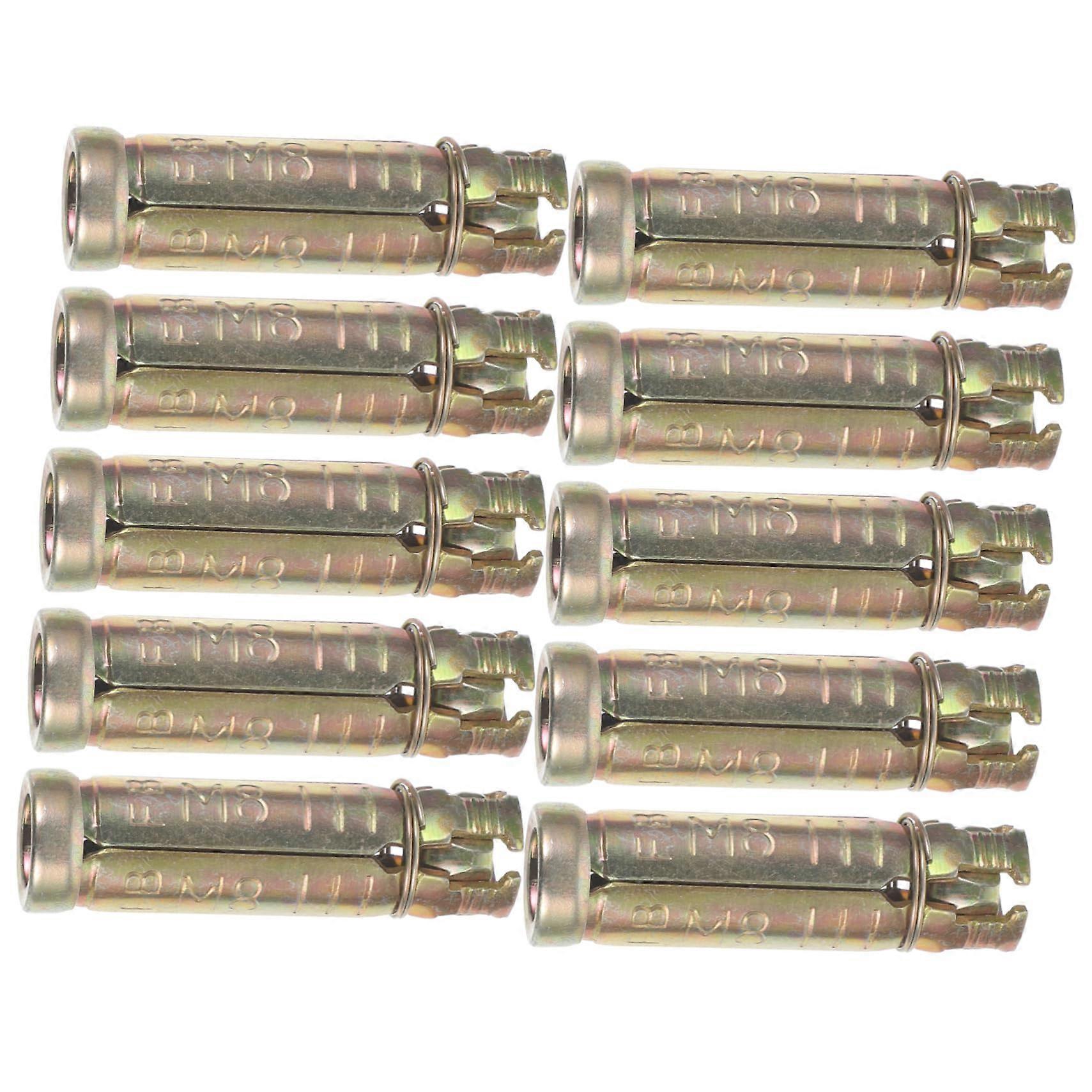 10 Pieces Knurled Dropin Concrete Anchors for Secure Fastenings in Solid Masonry and Natural Stone Installation