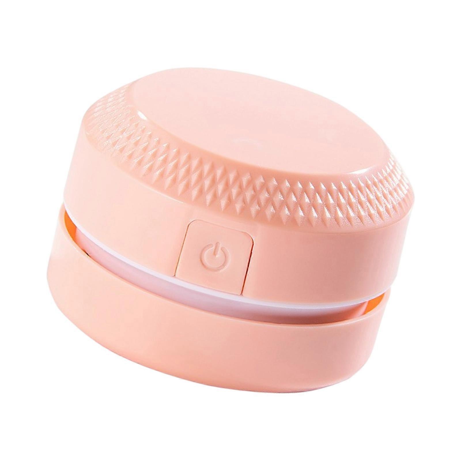 Mini Desktop Vacuum Cordless Rechargeable Dustbusters With Powerful Suction for Office Desk Home Study Table Pink