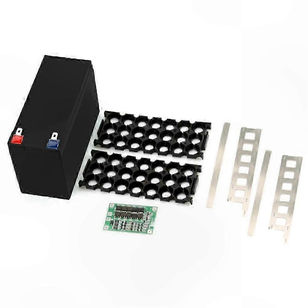 12V 7Ah DIY Battery Storage Case with PCB Board for 18650 Cells Nickel Plated 3x7 Configuration Holder Box