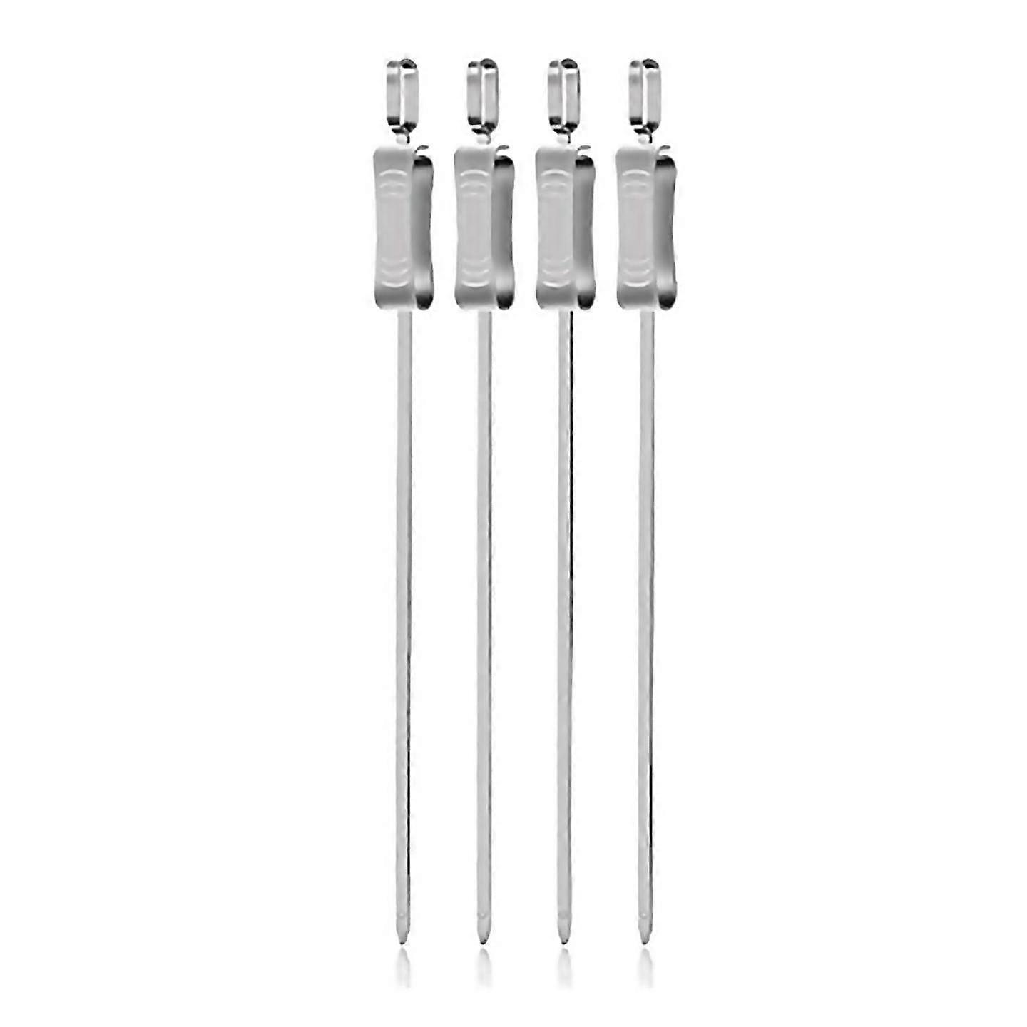 For Stainless Steel Kabob Skewers For Grilling 16inch Metal Skewers With Slider For Safe Easy Bbq