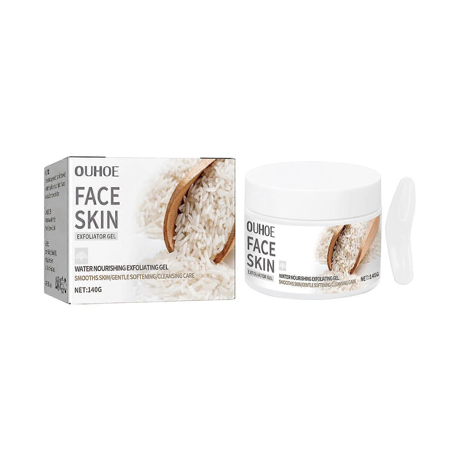 Rice Exfoliating Gel - Gentle Hydrating Cleansing Gel for Face & Body, Smooth Skin with Rice Extract & Nicotinamide
