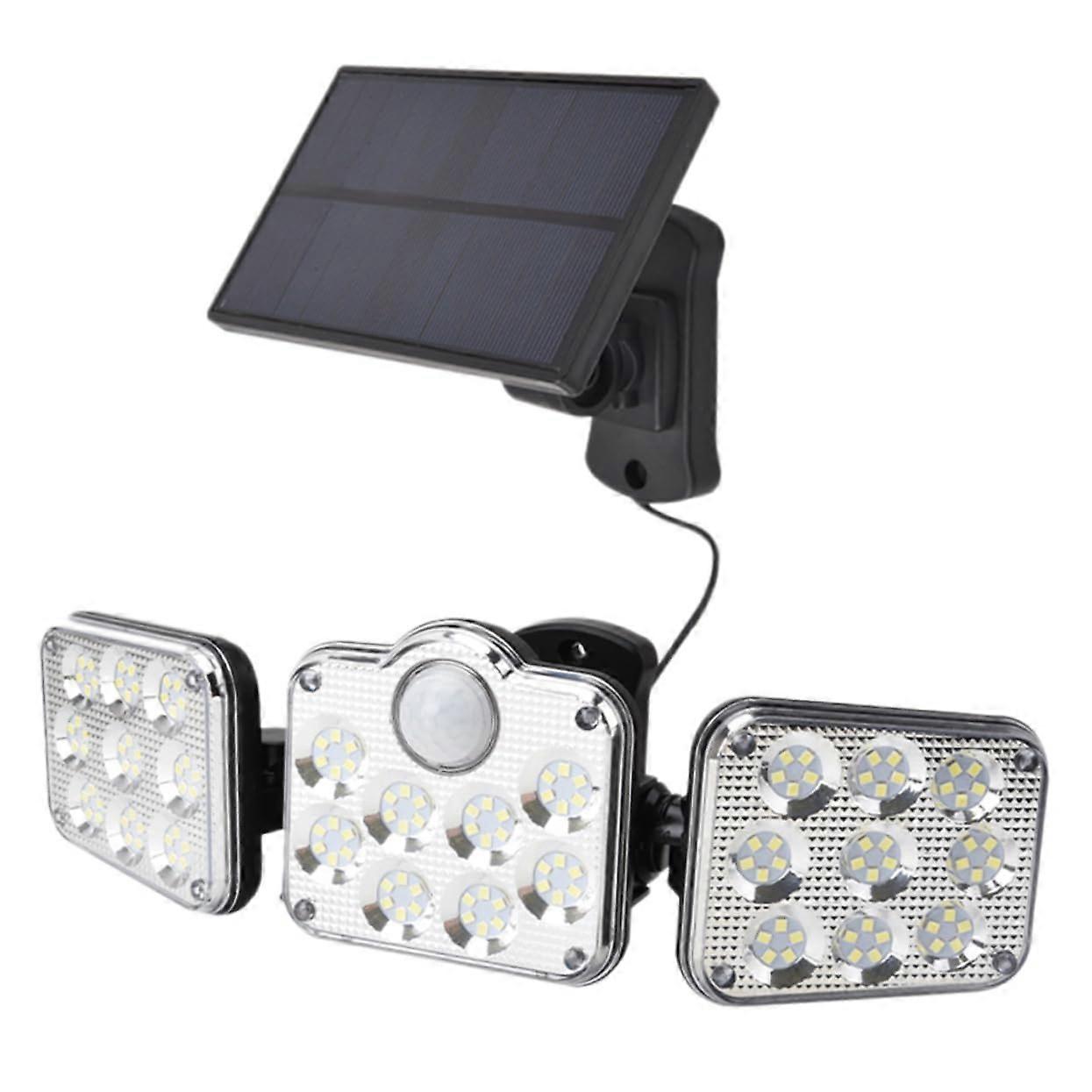 LED Solar Lamp Outdoor With Motion Sensor, Adjustable-Head Wall Light For Garden, Durable Solar Light