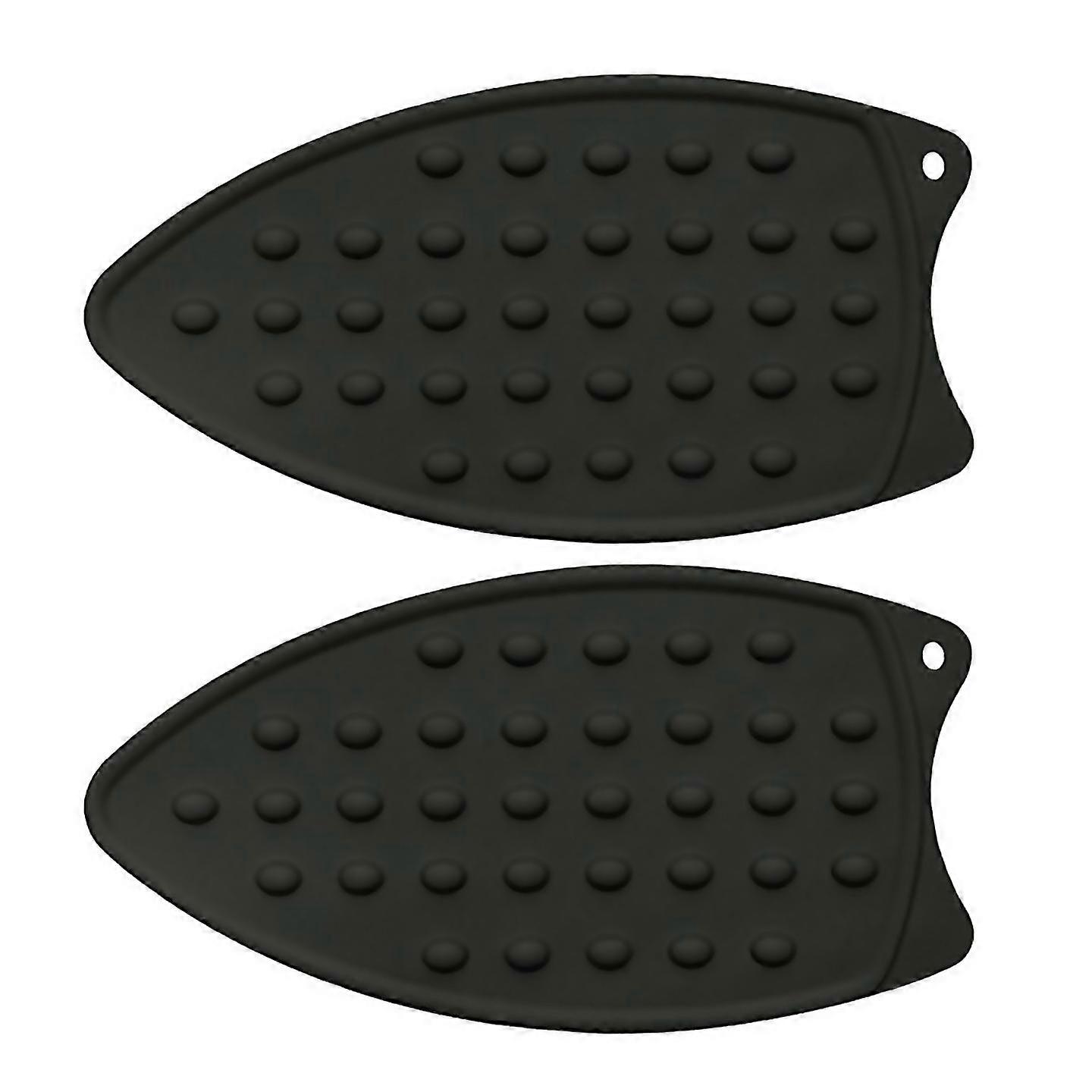 Pour mini coussin de fer chauffant en silicone support de repassage portable Noir