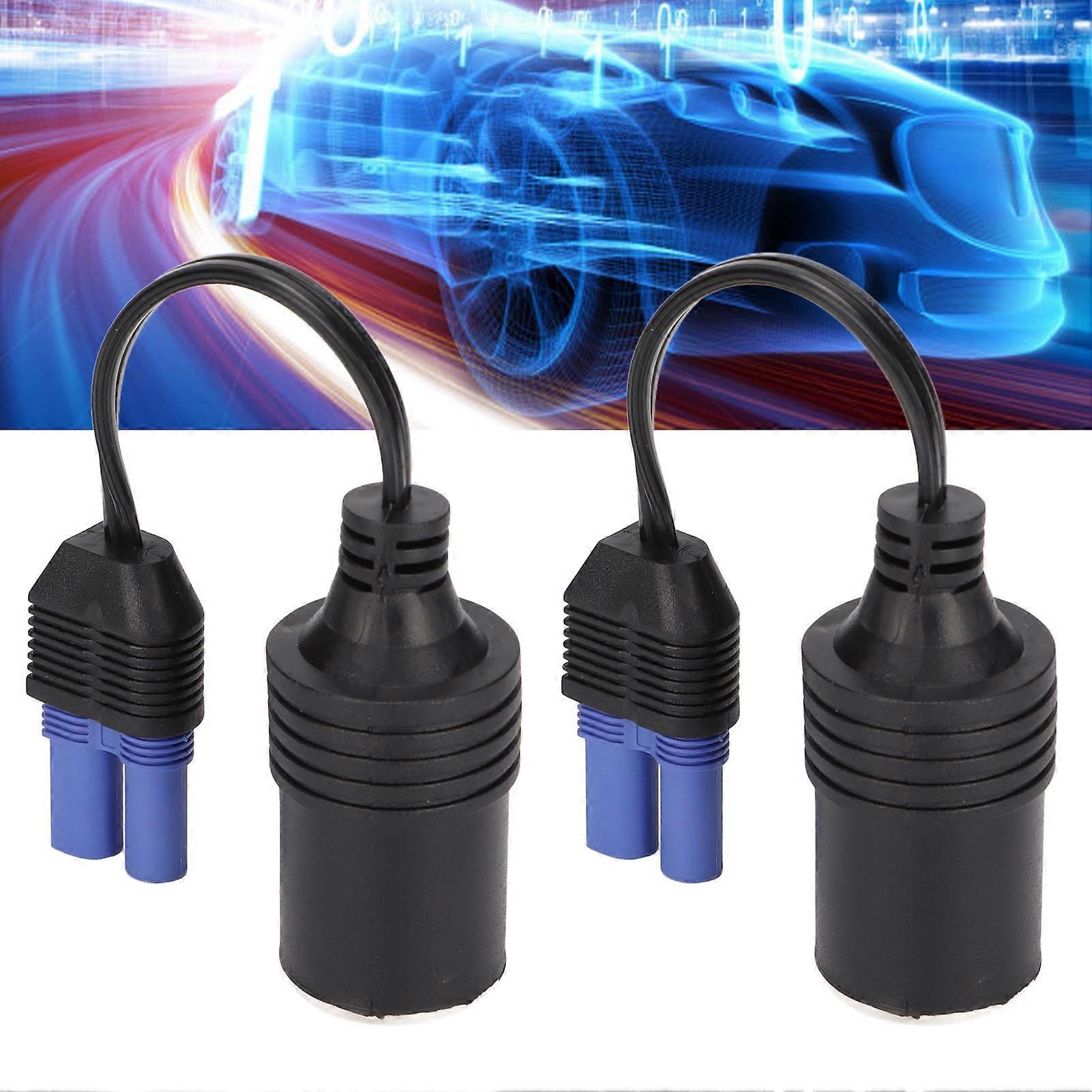 2pcs EC5 12V Car Battery Booster Cigarette Lighter Socket 19cm