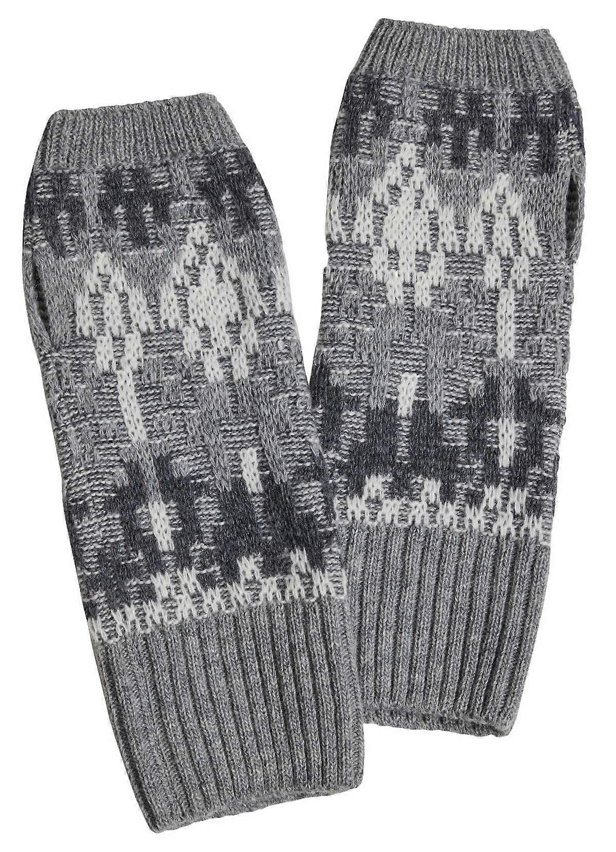 Falke Jacquard Wristlets Gloves - Grey Mel