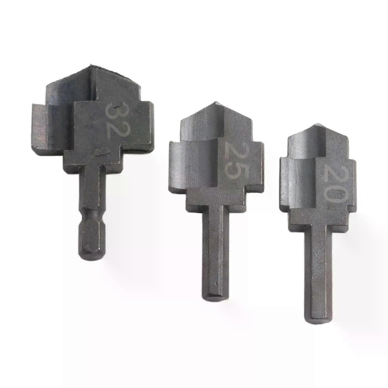 3pcs PPR Lifting Drill Bit Step Socket Water Pipe Expansion Connector Drill Punch Plumber Reamer Ream Hole Elbow Tee Tool