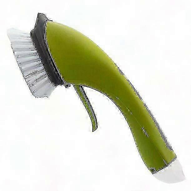 Soap-Dispensing Scrubber Brush for Dishes, Non-Scratch Cleaning Tool with Soap Release Function hwy