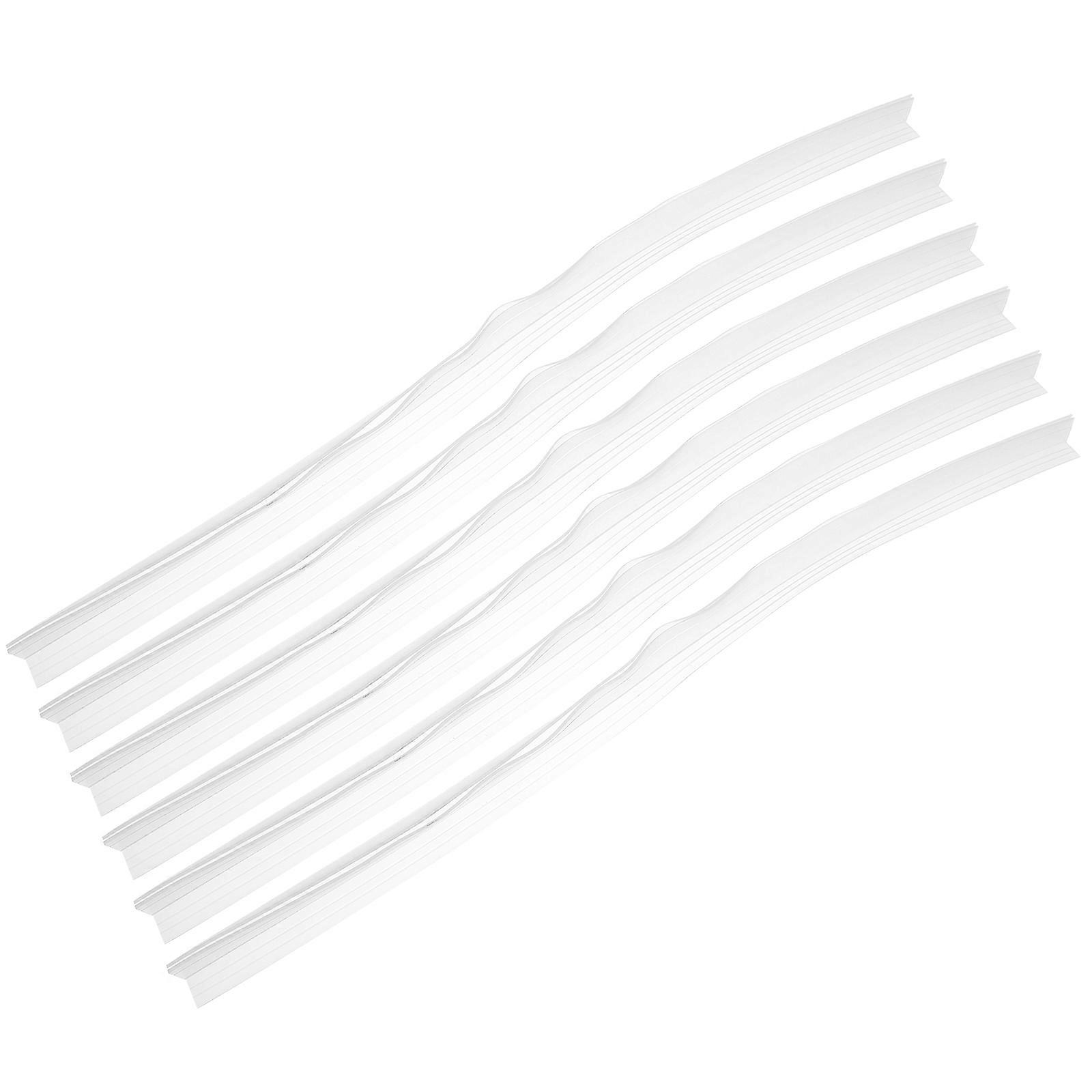 6pcs Durable Shower Sealing Strip Water Barrier for Bathtubs Toilets Frameless Doors Flexible Easy to Clean Design