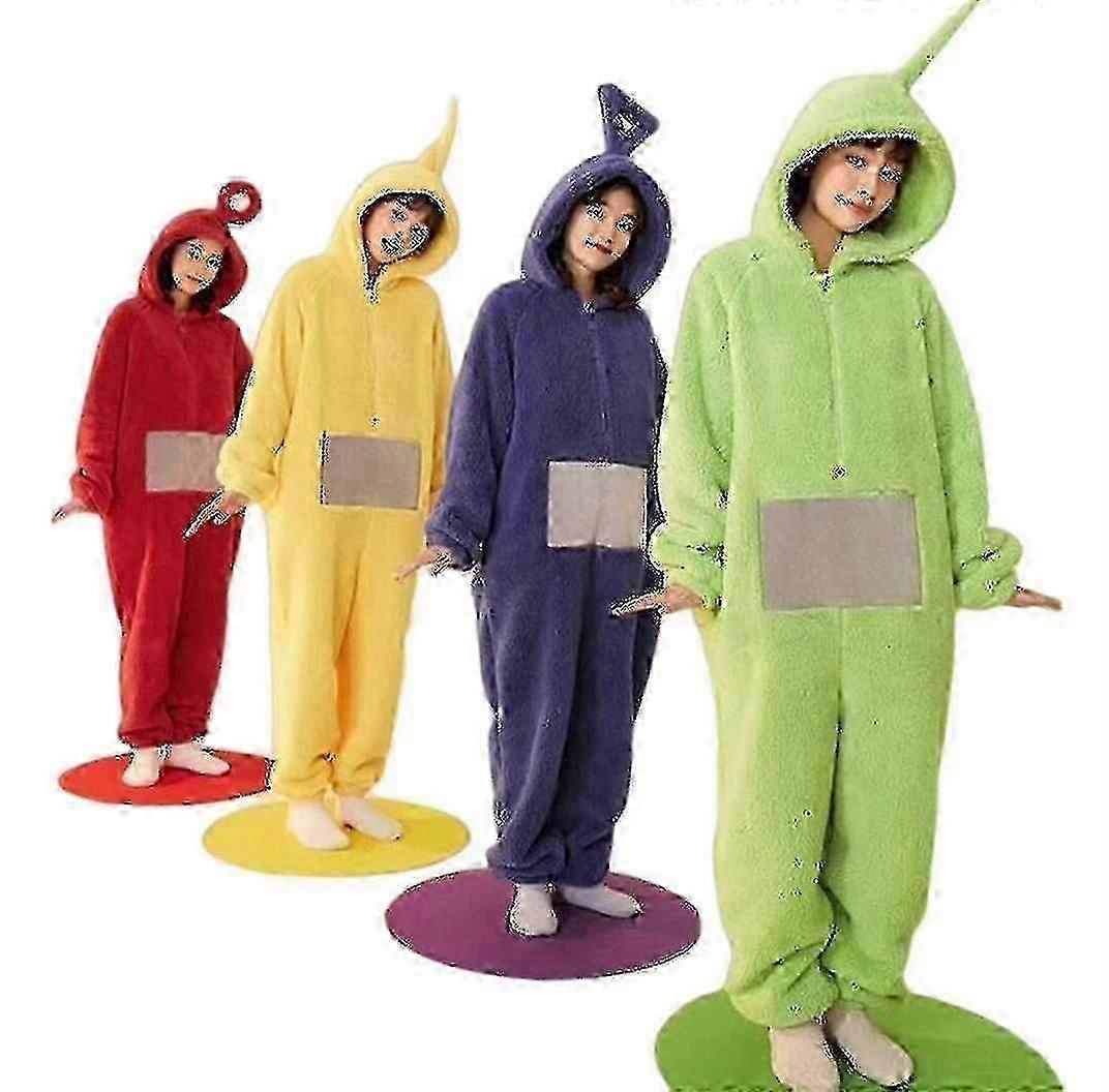 Unisex Teletubbies Kostüme Disi Onesies Lala Cosplay Pyjamas Erwachsene Pyjamas V