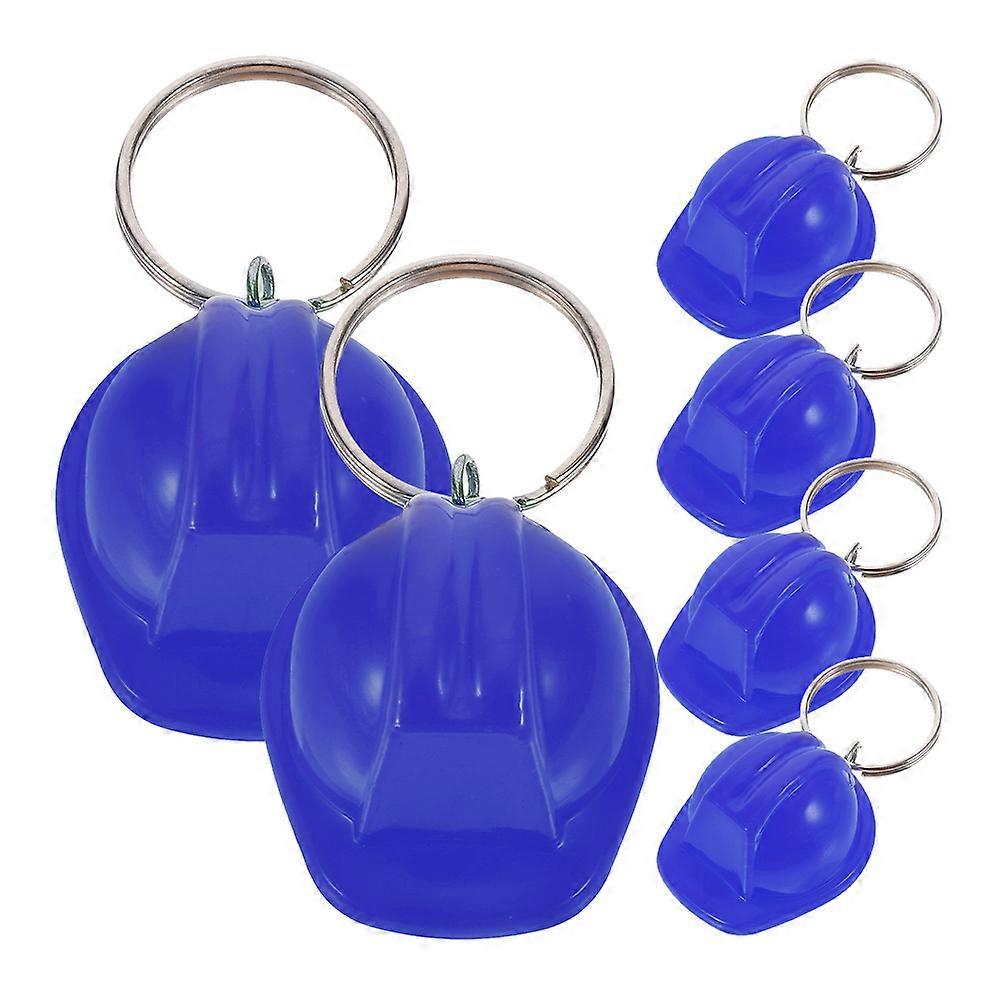 Key Ring Small Shape Party Favors Plastic Blue Multipurpose Application 6Pcs