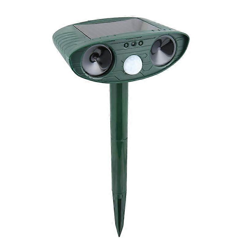 Solar Ultrasonic Animal Repeller, Solar Powered, PIR Motion Sensor, Flashing Light, Outdoor Yard Deterrent 1 Pack