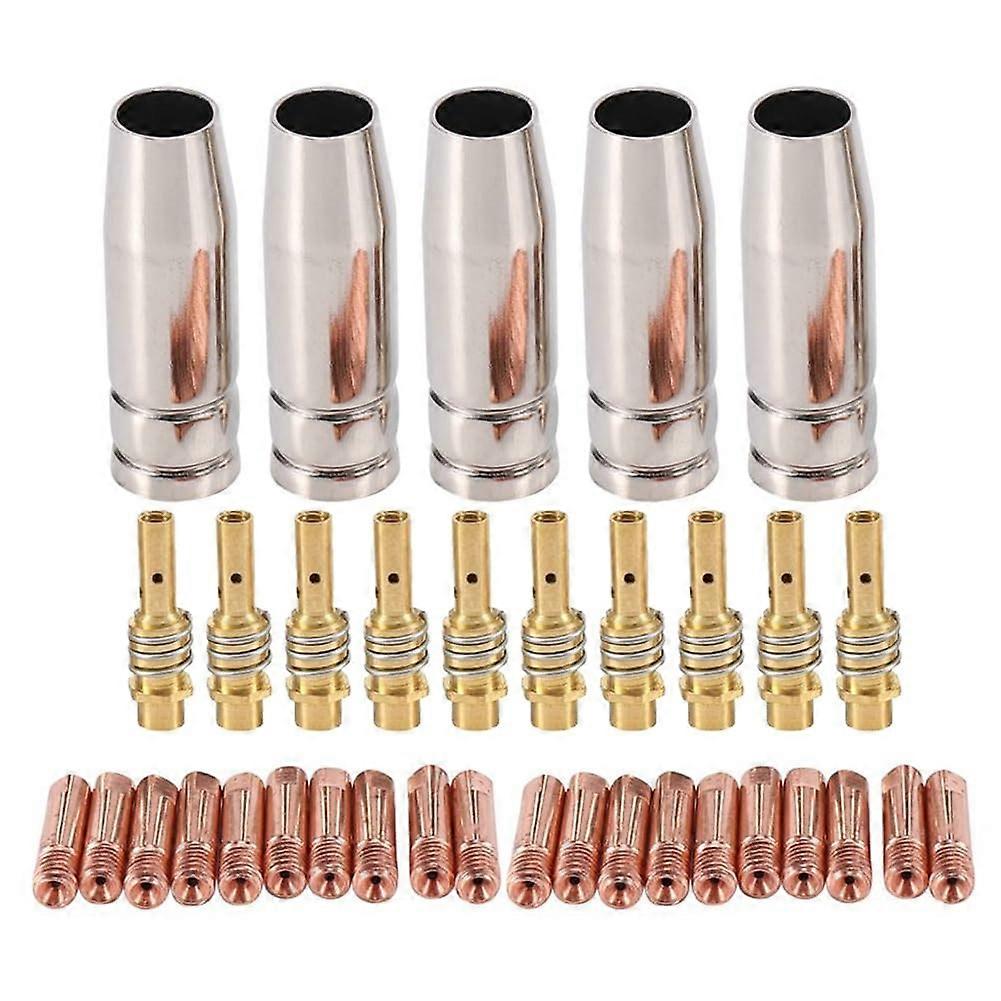 15AK Welding Torch Consumables 35 Pcs 1mm Gas Nozzle Tip Holder, MIG Torch Compatible, Easy Install, Easy To Use