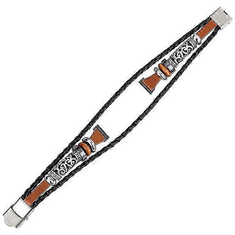 Garmin Lily 2 replacement strap with leather and metal design