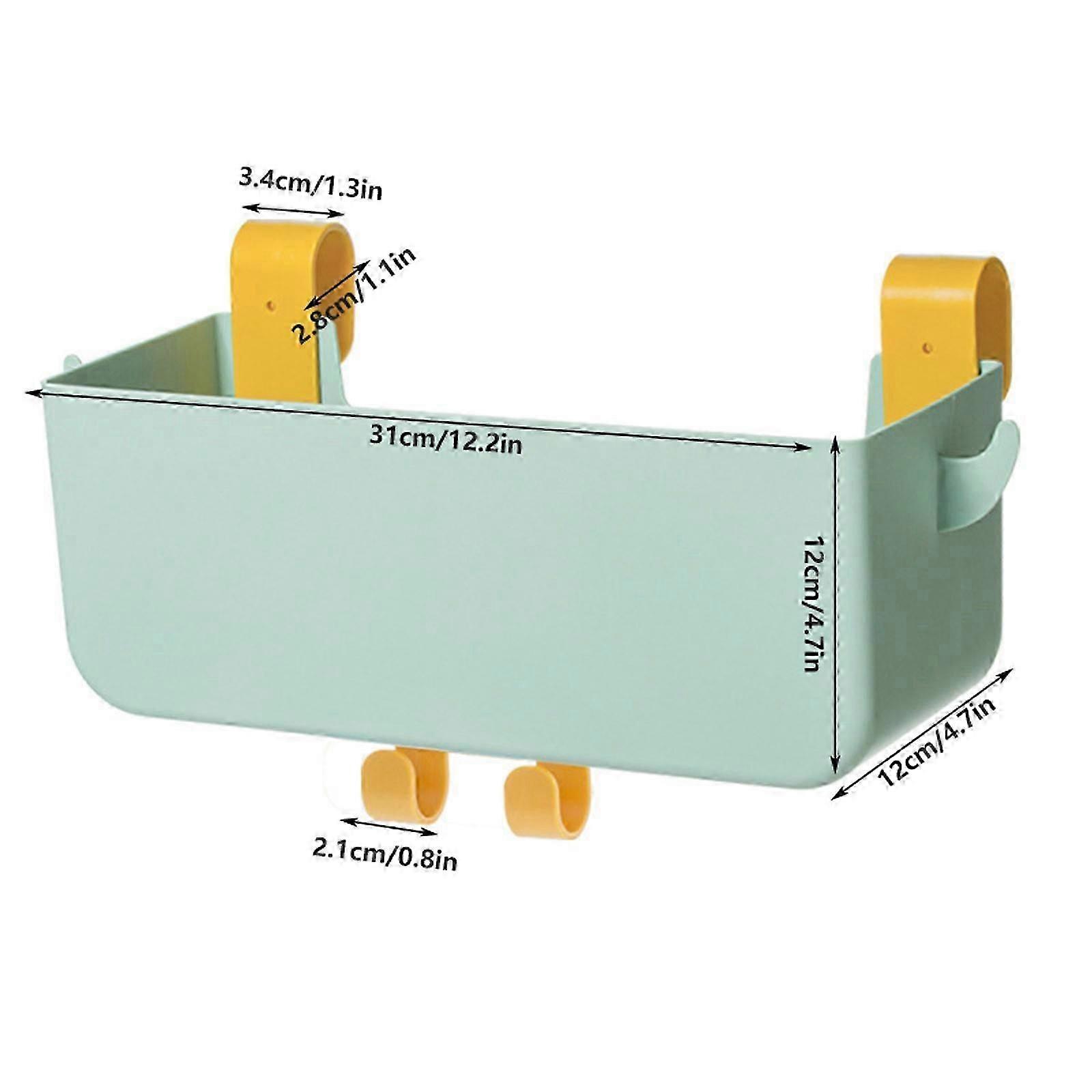 Dormitory Bedside Hanging Storage Basket with Hook, Large Capacity Organizer Box PUW3557