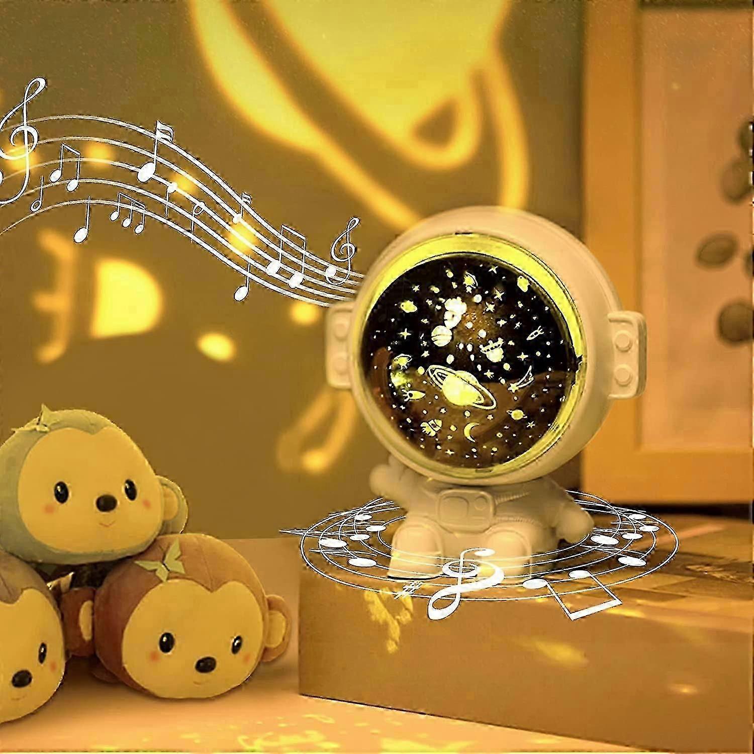 Astronaut Star Sky Projector, 360 Rotation, 8 Music Tracks, 4 Light Modes, USB Night Light