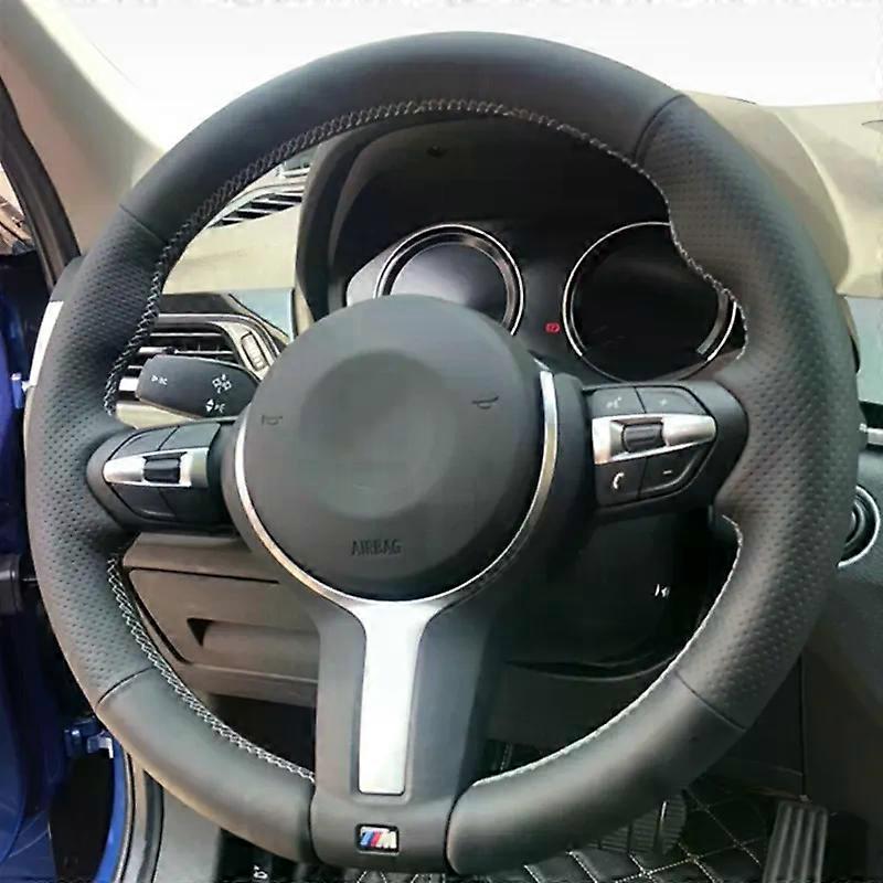 Car Steering Wheel Cover Artificial Leather Braid Suitable for BMW M2 F87 F80 M3 F82 M4 F12 F13 M5 M6 F85 X5 M F86 X6 F33 F30 M Sport