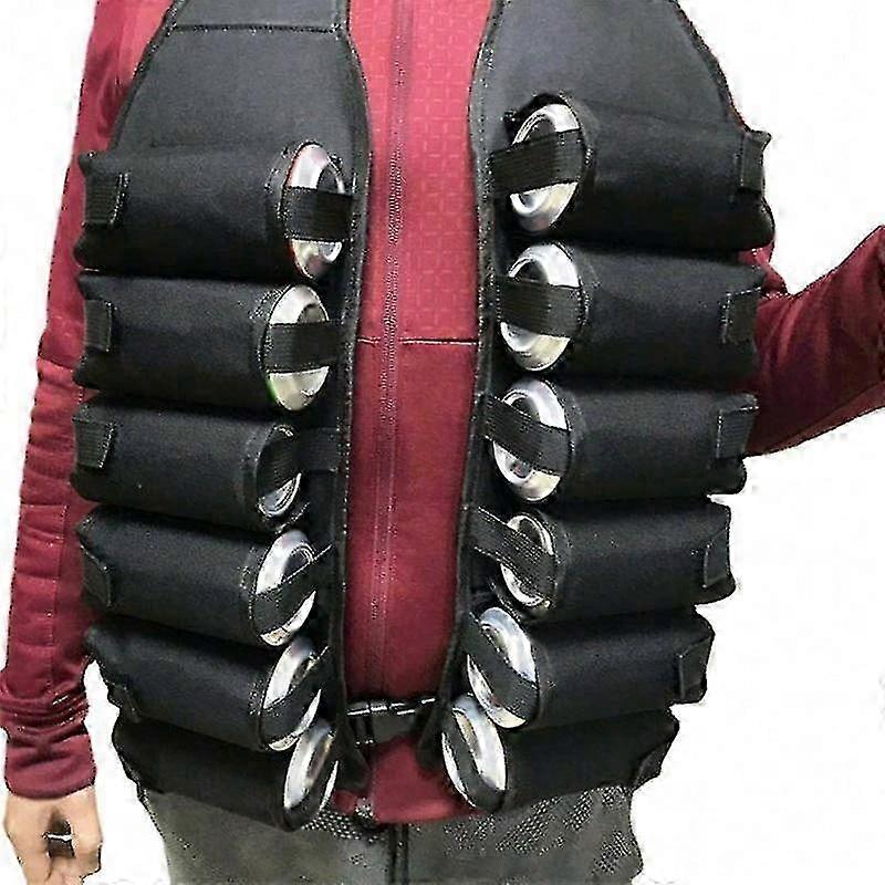 ビールベルトビールとソーダ屋外ベスト耐摩耗性飲料ソーダドリンクベスト飲料ホルダーキャンプクライミング用12ポケット付き