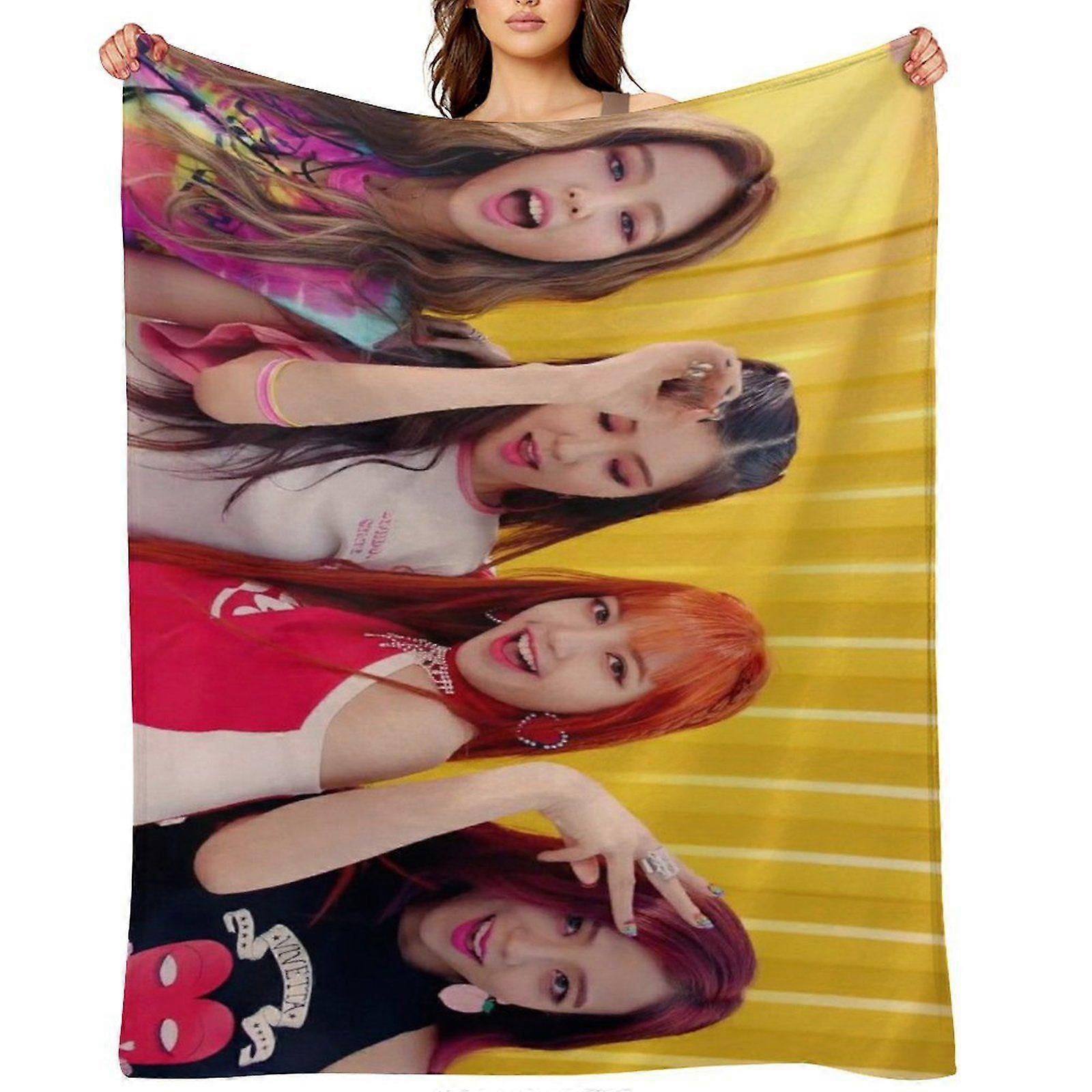 BLACKPINK رمي بطانية هدية ، بطانية من الفانيلا ، مناسبة للرجال والنساء ، مناسبة لجميع الفصول ، بطانية دافئة ، ديكور منزلي (317) 125x100 سم