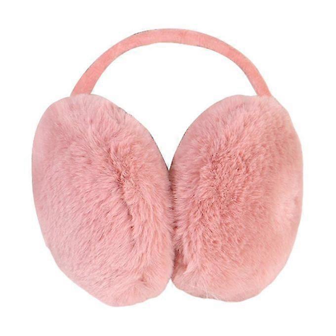Furry Ear Muffs Earmuffs Headphone Cute Solid For Winter Behind Pink