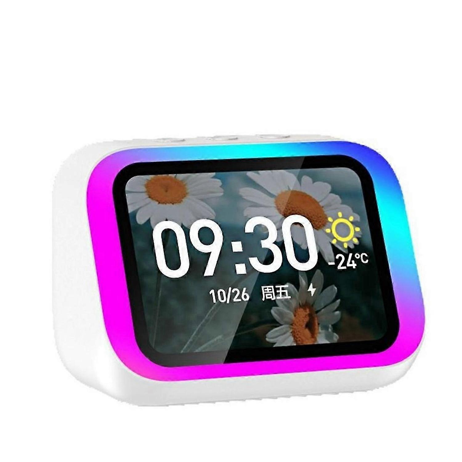 Intelligent Large Screen Bluetooth Clock Speaker with Temperature Display Control Table Speaker FM O