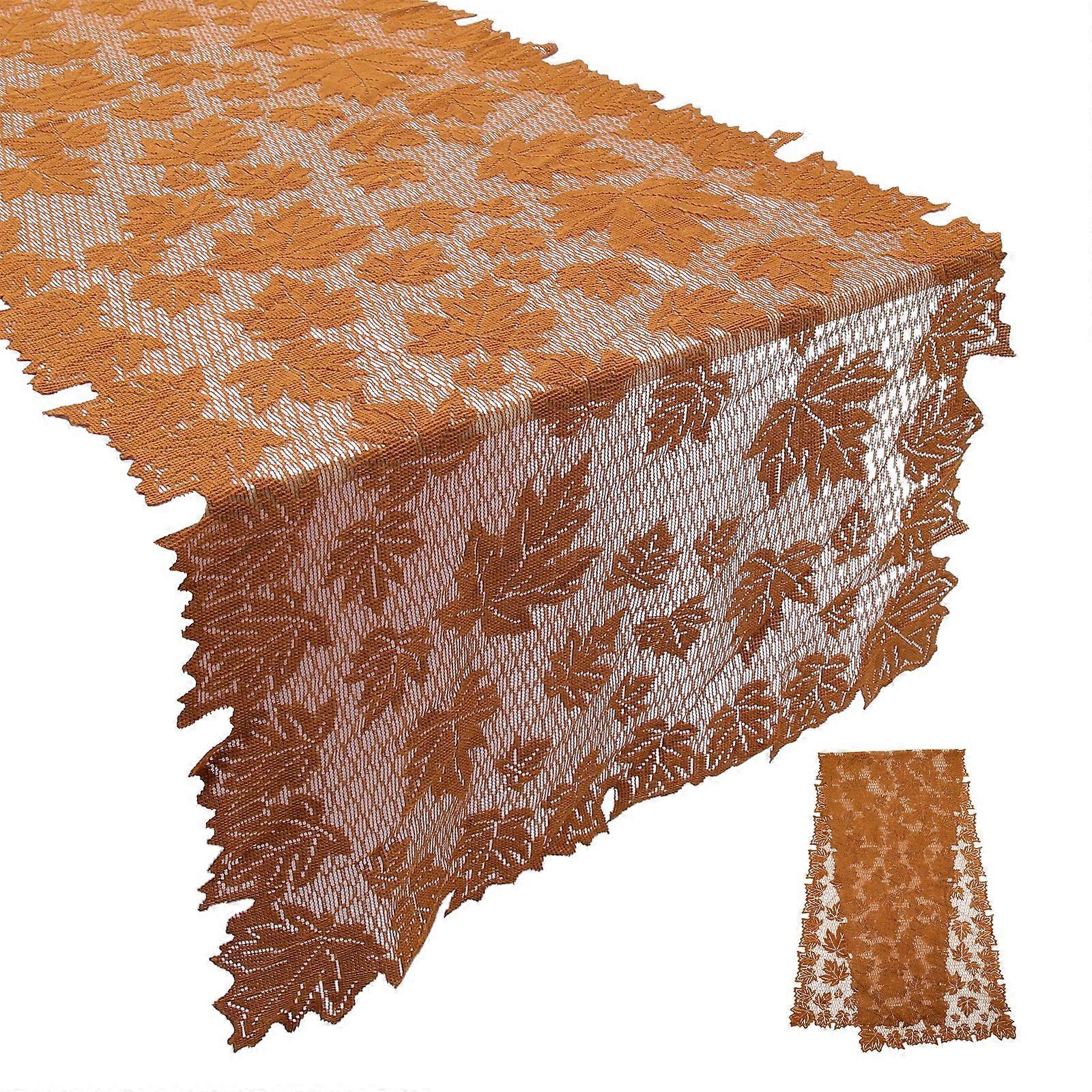 Thanksgiving Day Lace Table Runner Party Decorative Table Cloth Table Ornaments