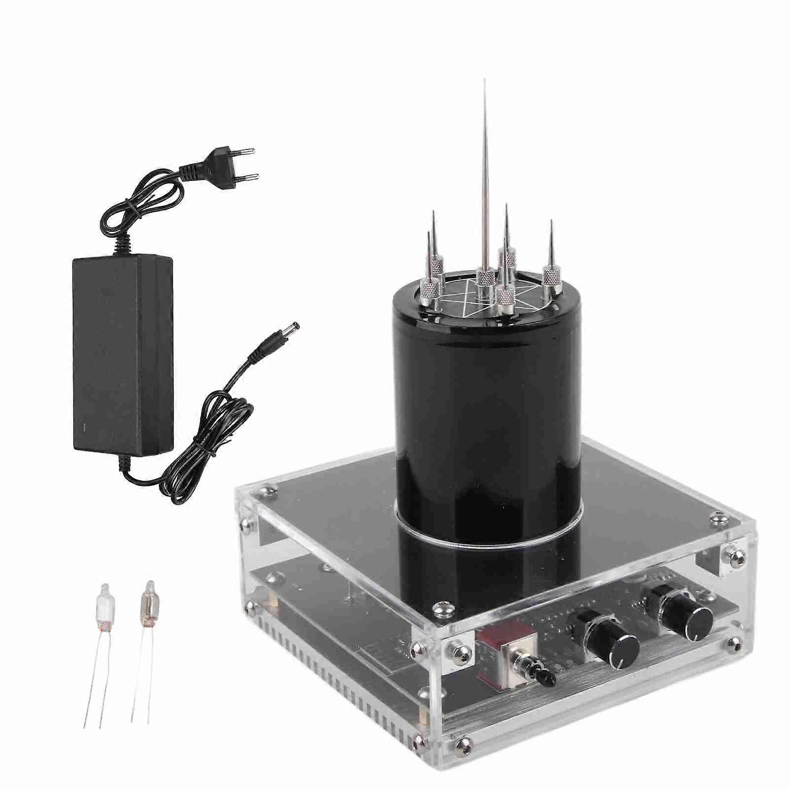 Bluetooth Music Tesla Coil Plasma Loudspeaker Arc Generator SSTC Desktop Toy 100240V for Teaching Model EU Plug