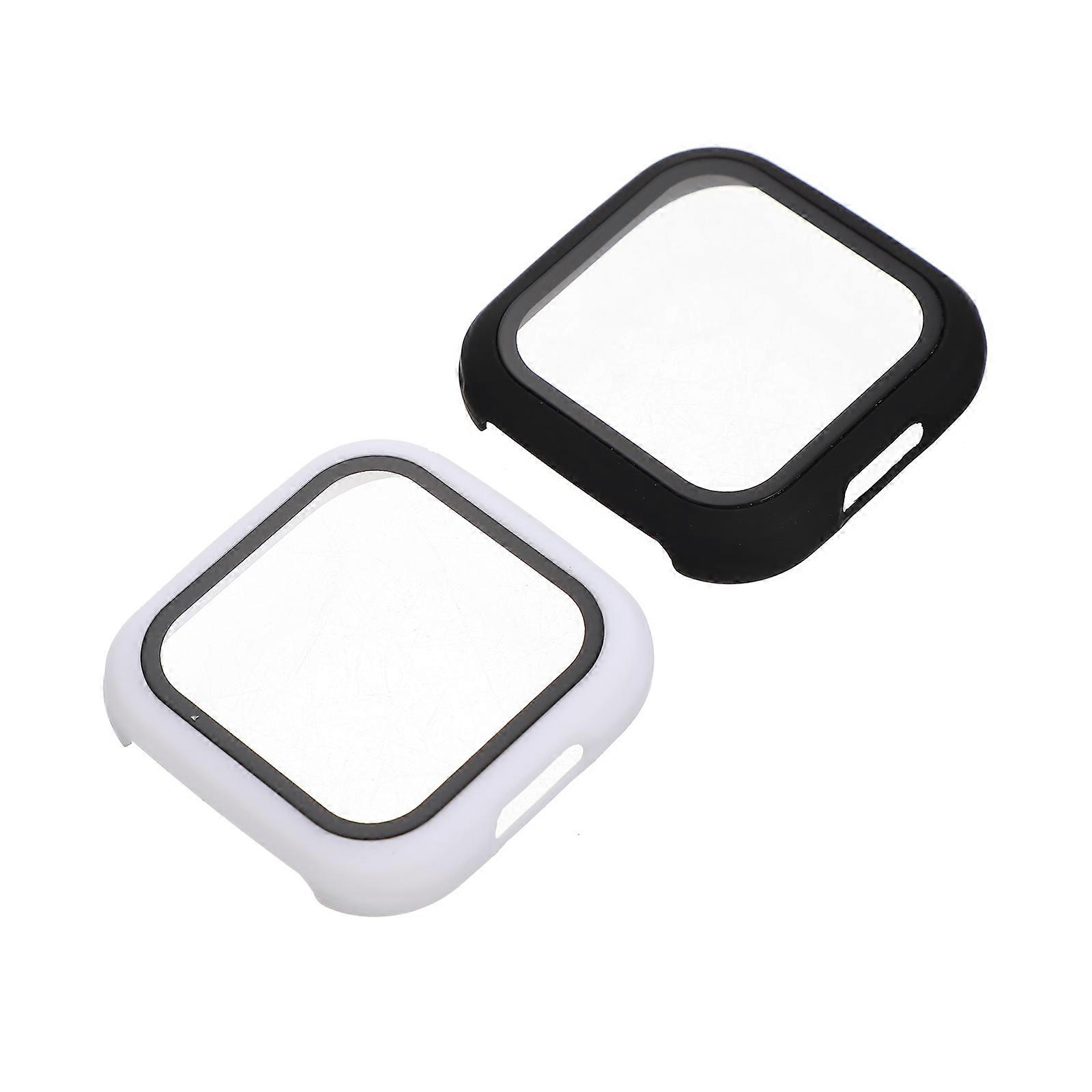 Protective Watch Case Watch Screen Protector for Protection 2Pcs Hard Pc Tempered Glass