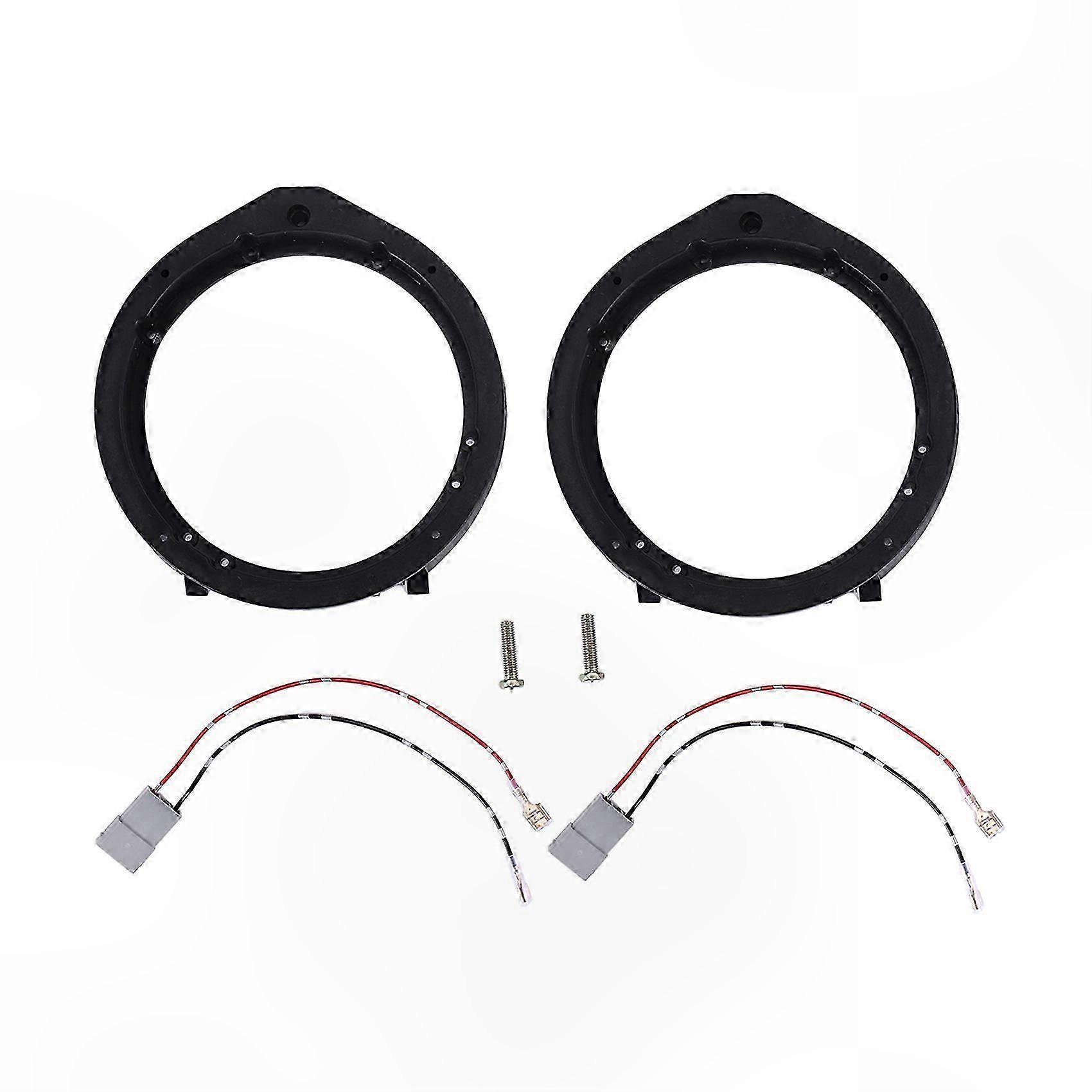2-Pack 6.5" Speaker Gasket Adapter with Wiring Harness for Civic Accord CR-Z Insight 2006-2011 Models