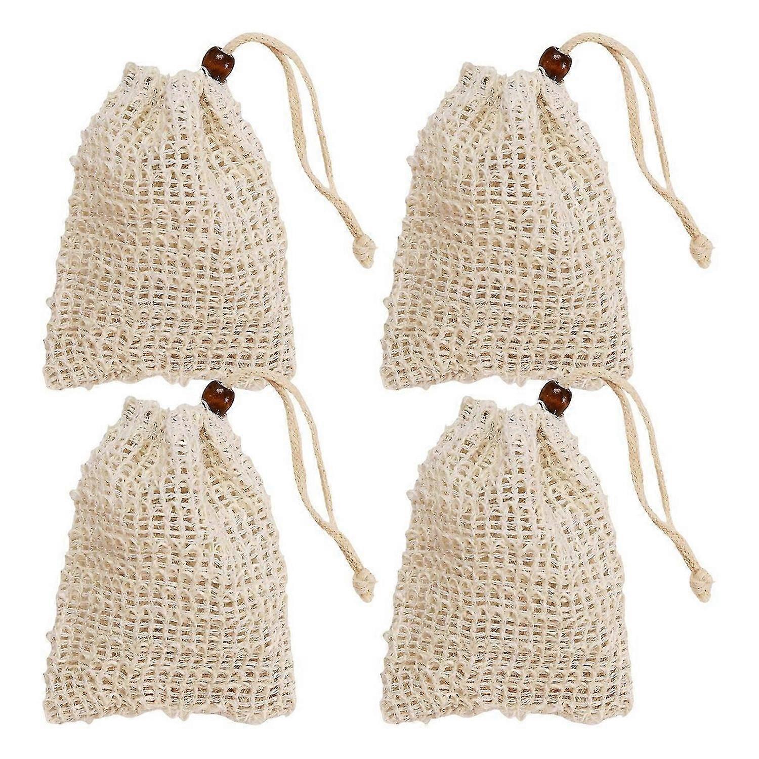 4X كيس صابون ، كيس صابون رامي ، كيس صابون عضوي ، كيس صابون ، رغوة وصابون جاف