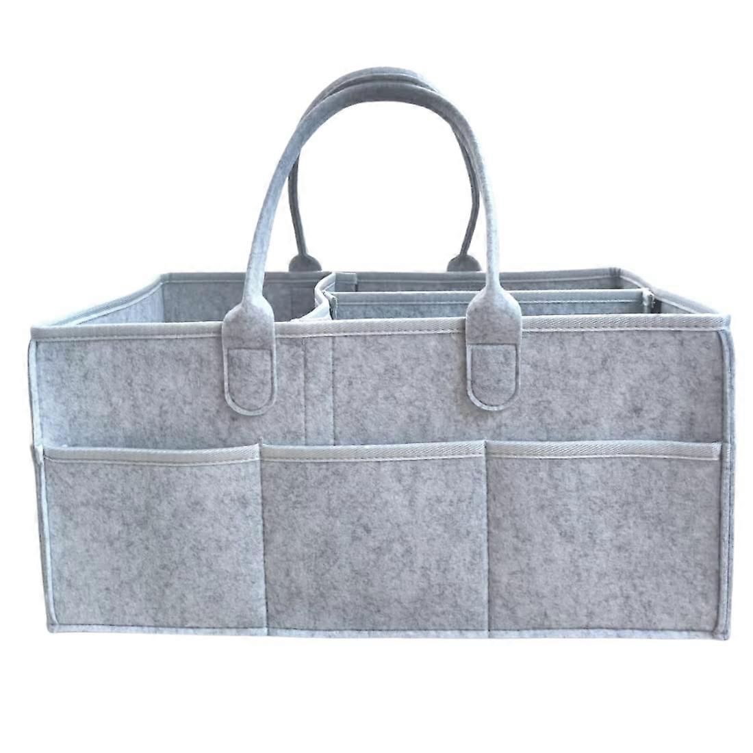 Large Baby Diaper Caddy Organizer For Newborn Nursery Portable Tote Bag With Removable Compartments Nursery Decor